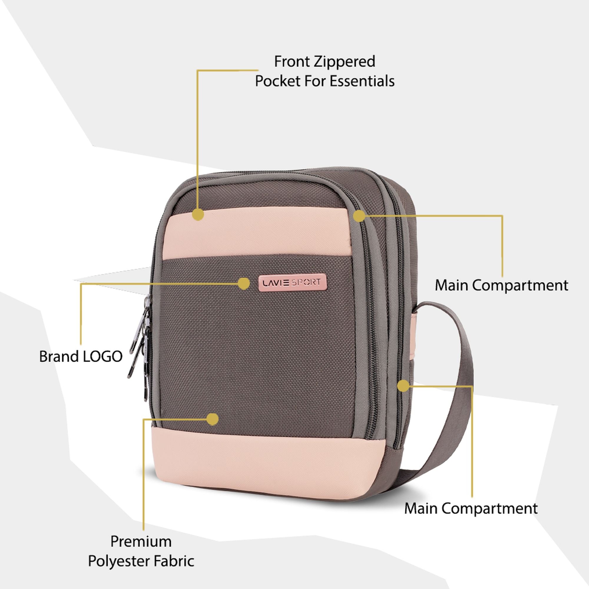 Athos Sling Bag Crossbody Grey/Pink