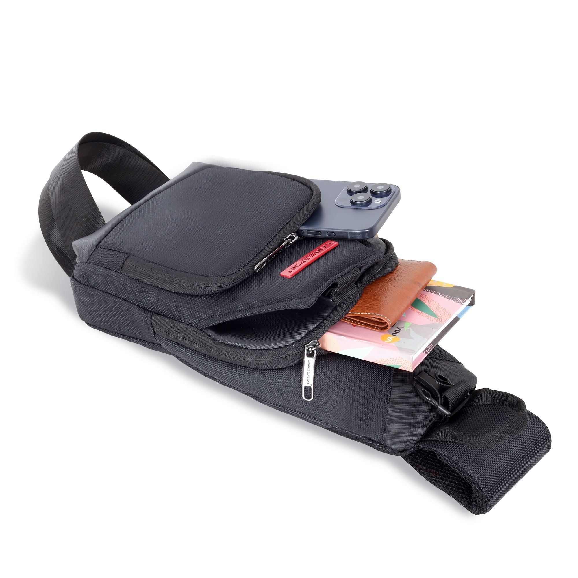 Atmos Cheststrap Sling Bag Crossbody Black/Black