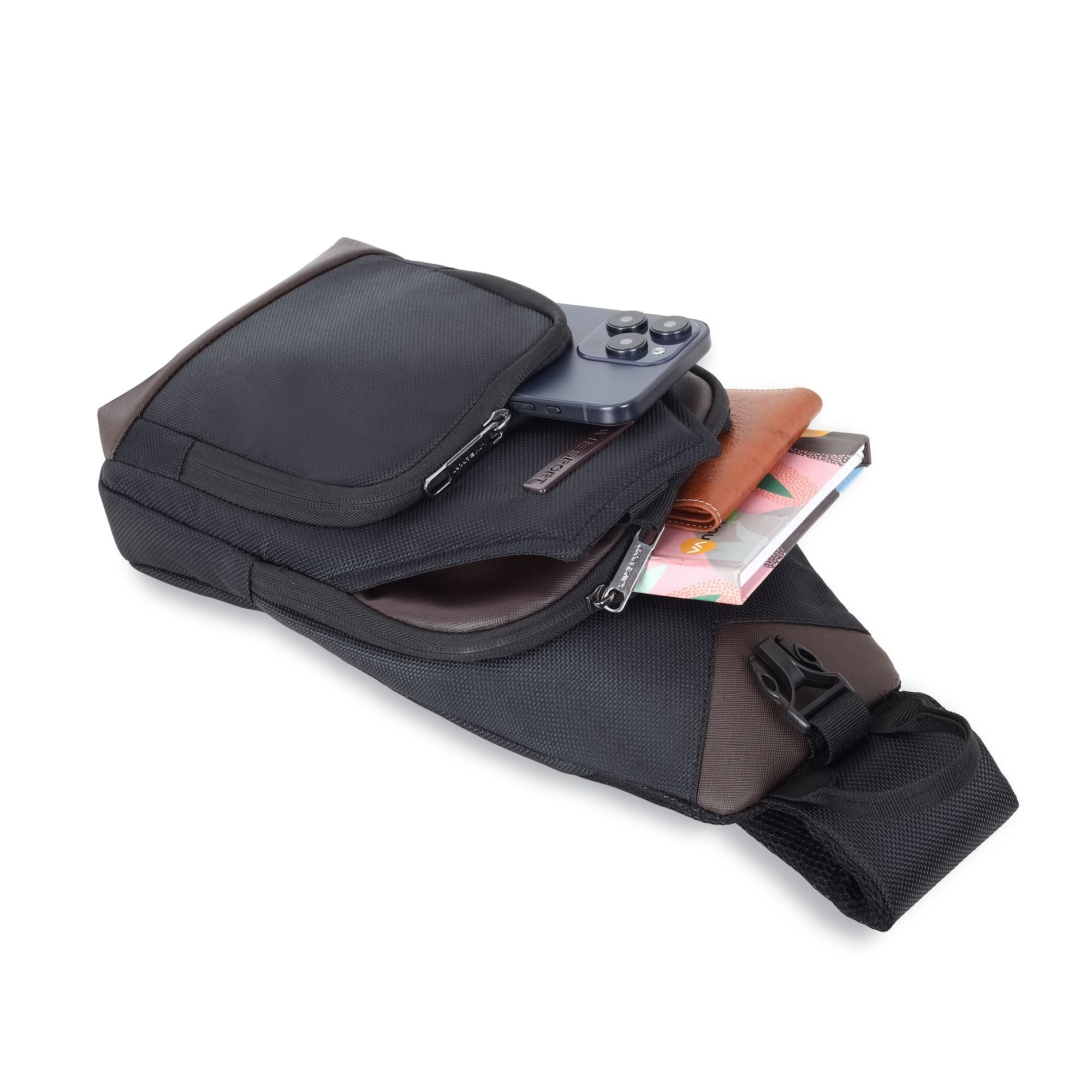 Atmos Cheststrap Sling Bag Crossbody Black/Choco