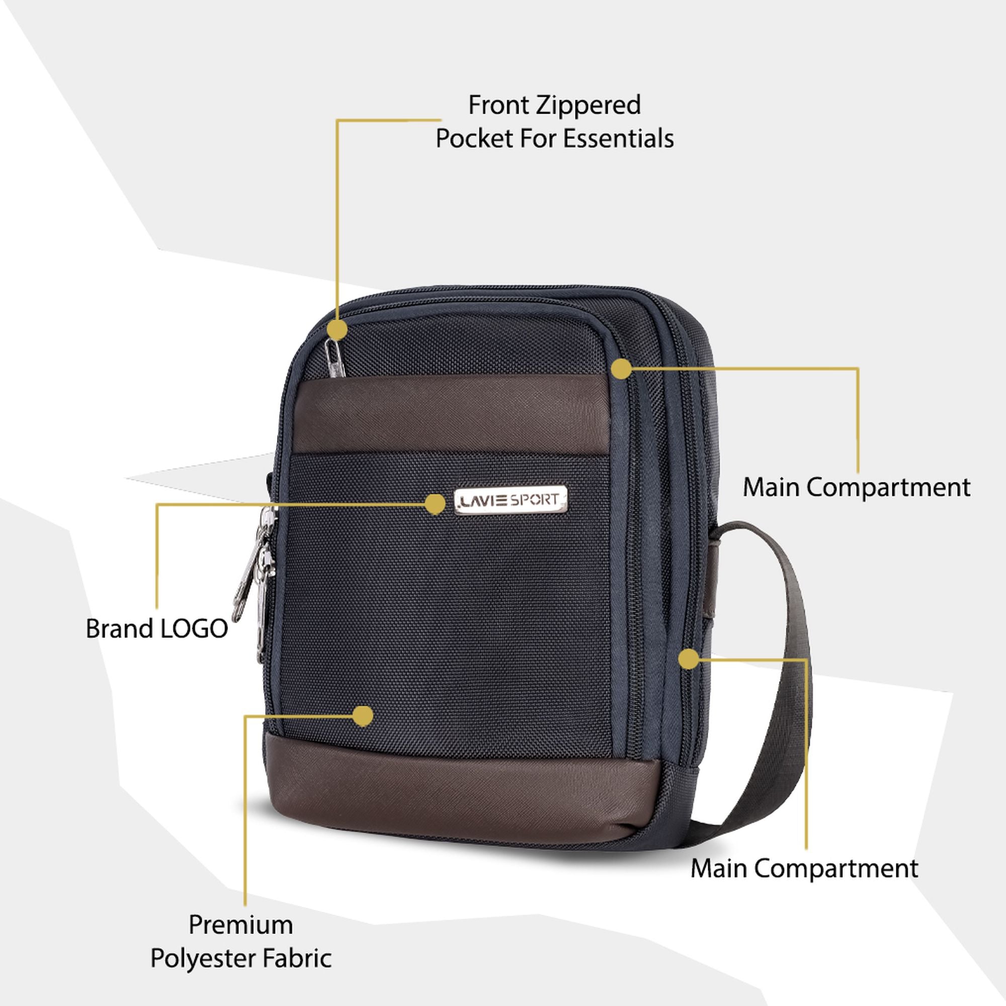 Athos Sling Bag Crossbody Charcoal Blue