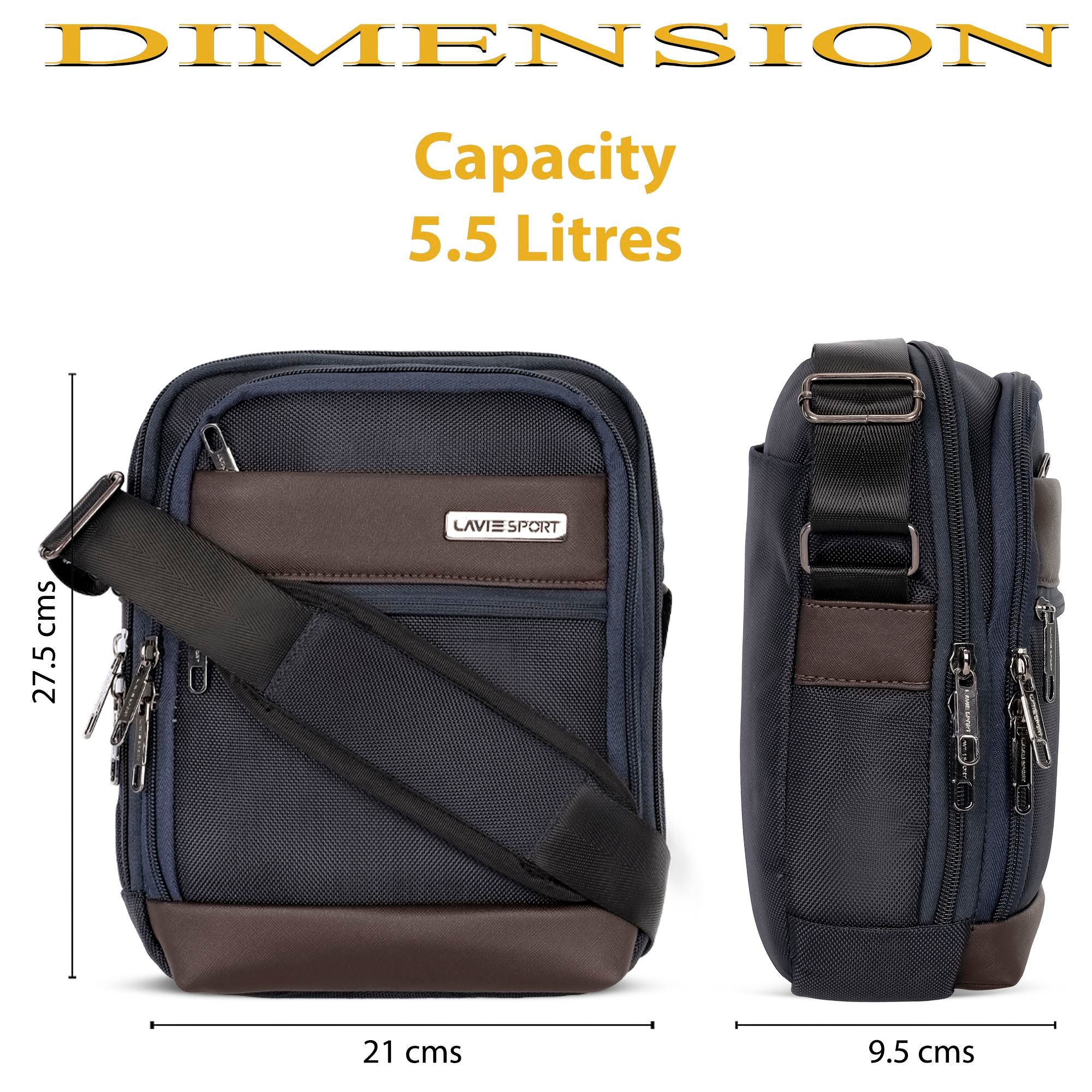 Athos Sling Bag Crossbody Charcoal Blue