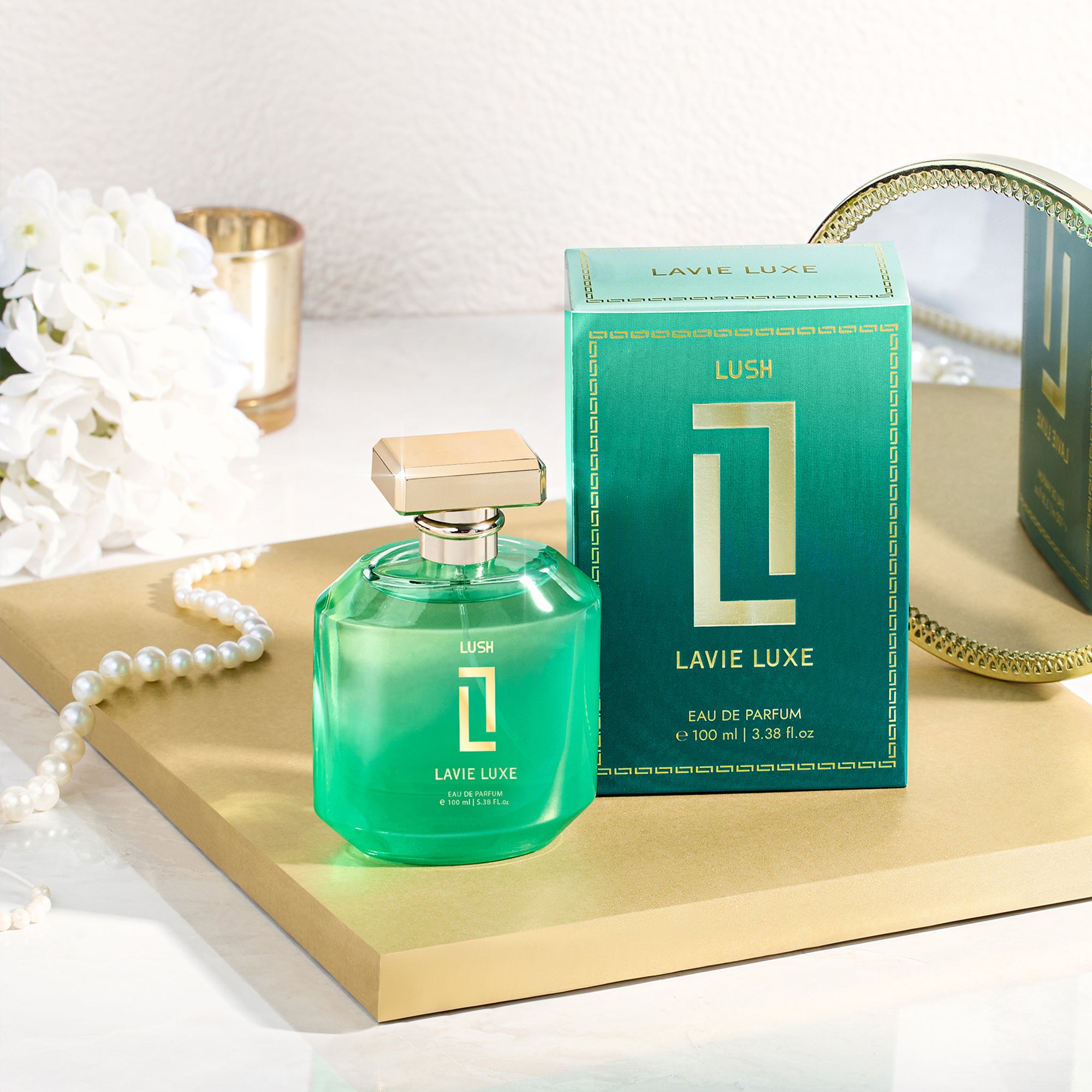 Lush Luxury Woman Eau De Parfum 100 ml ǀ Perfume with scents Sweet, Jasmine & Vanilla - Light Green