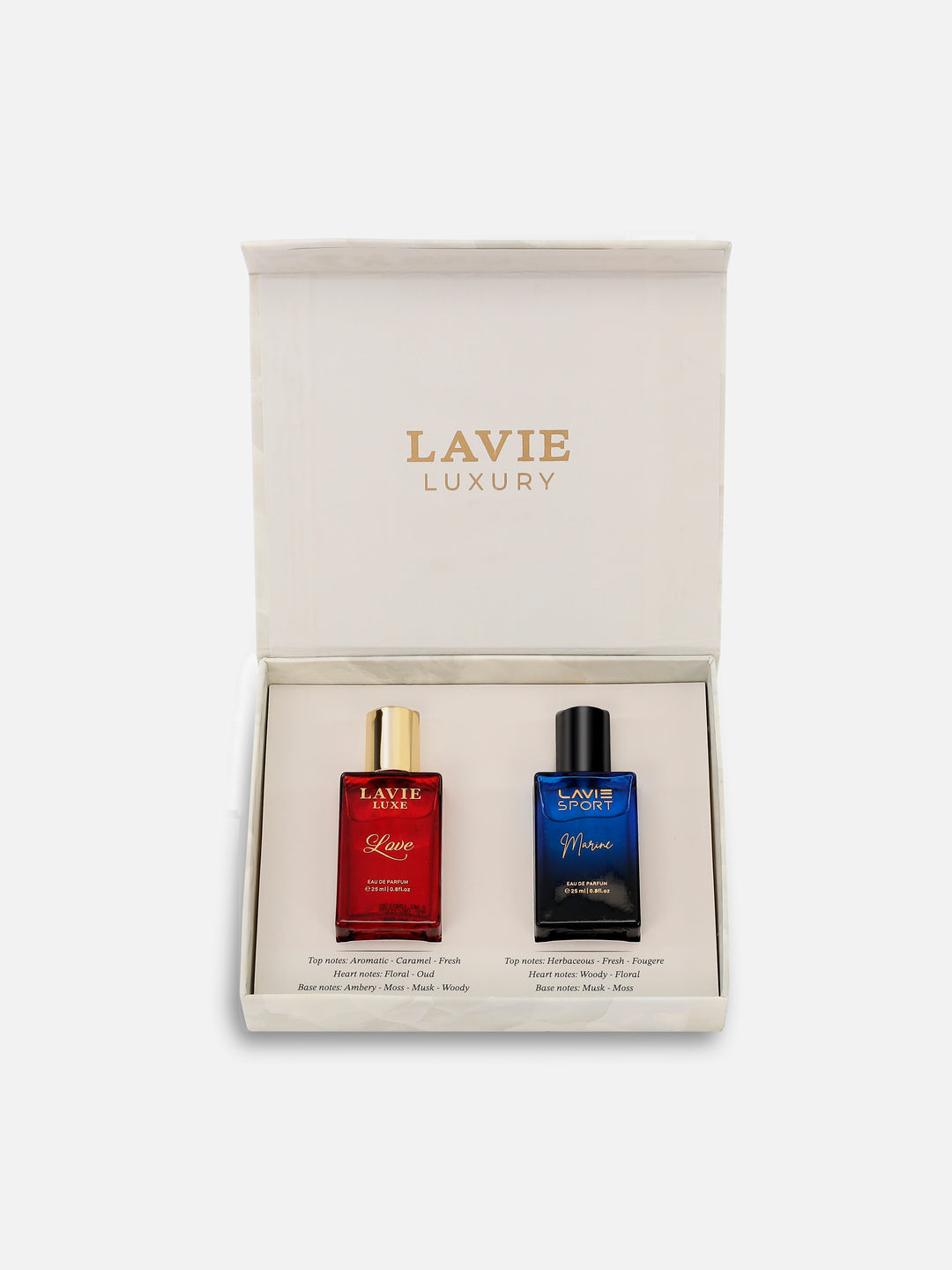 Perfume Gift Set For Men & Women | Love & Marine Eau De Parfum 25Ml X 2 50 Ml Red & Blue Perfume
