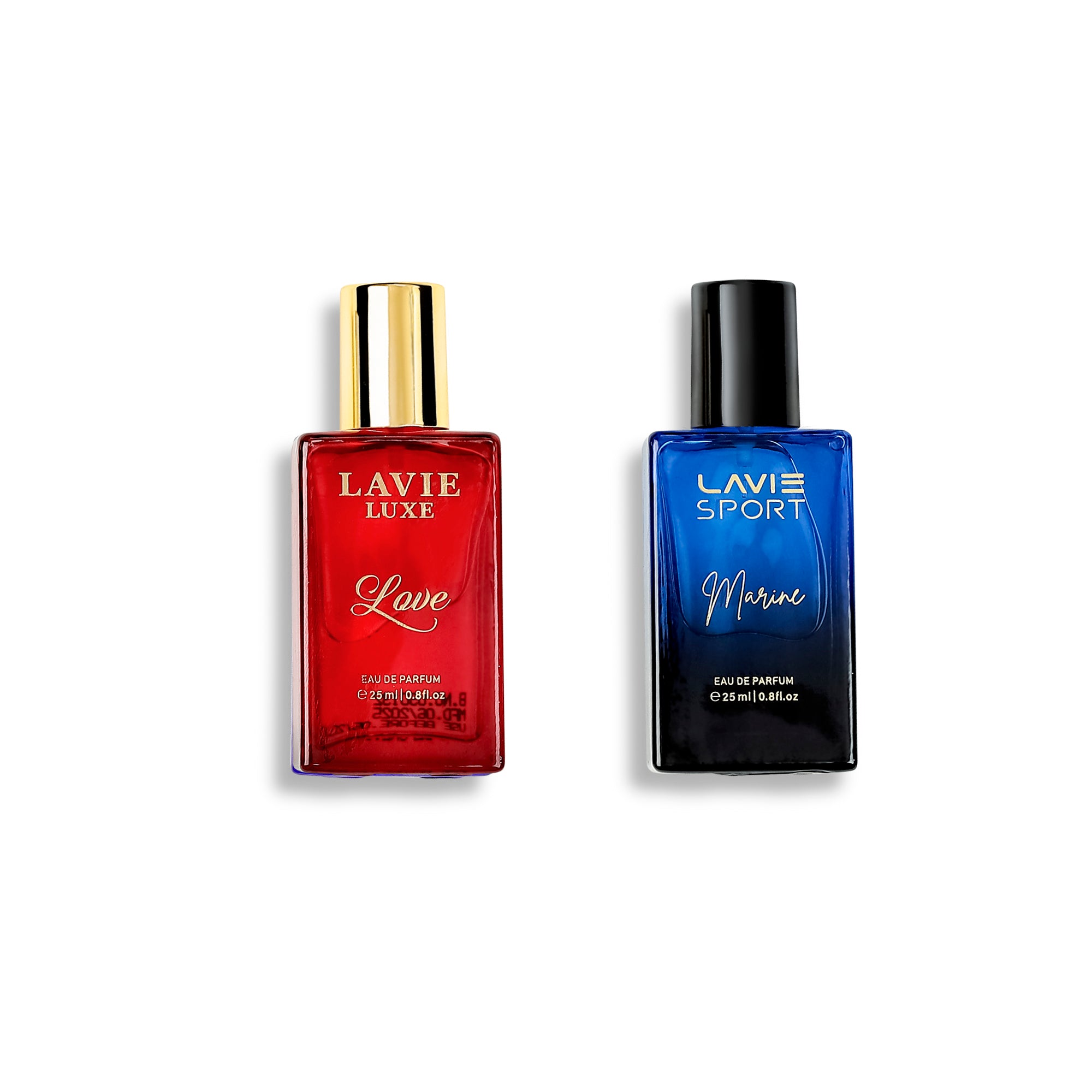Perfume Gift Set For & Love & Marine Eau De Parfum 25Ml X 2 Red+Blue
