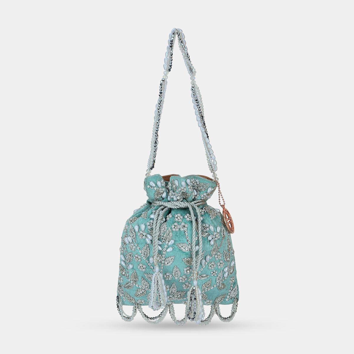 Bead Medium Silver Potli