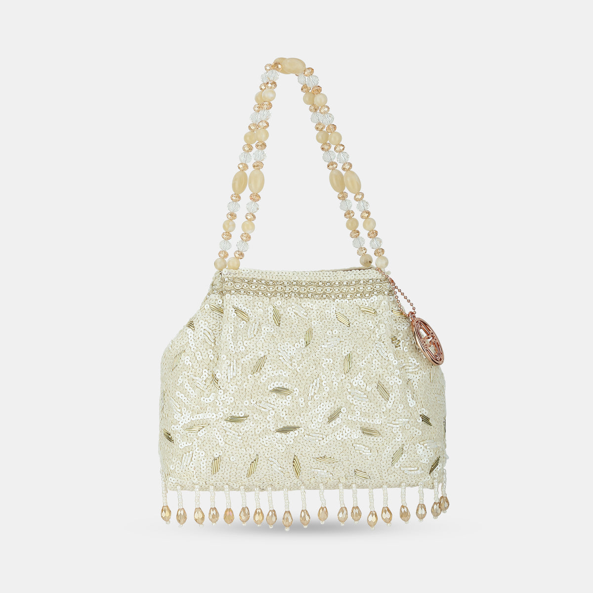 Crown Medium White Potli