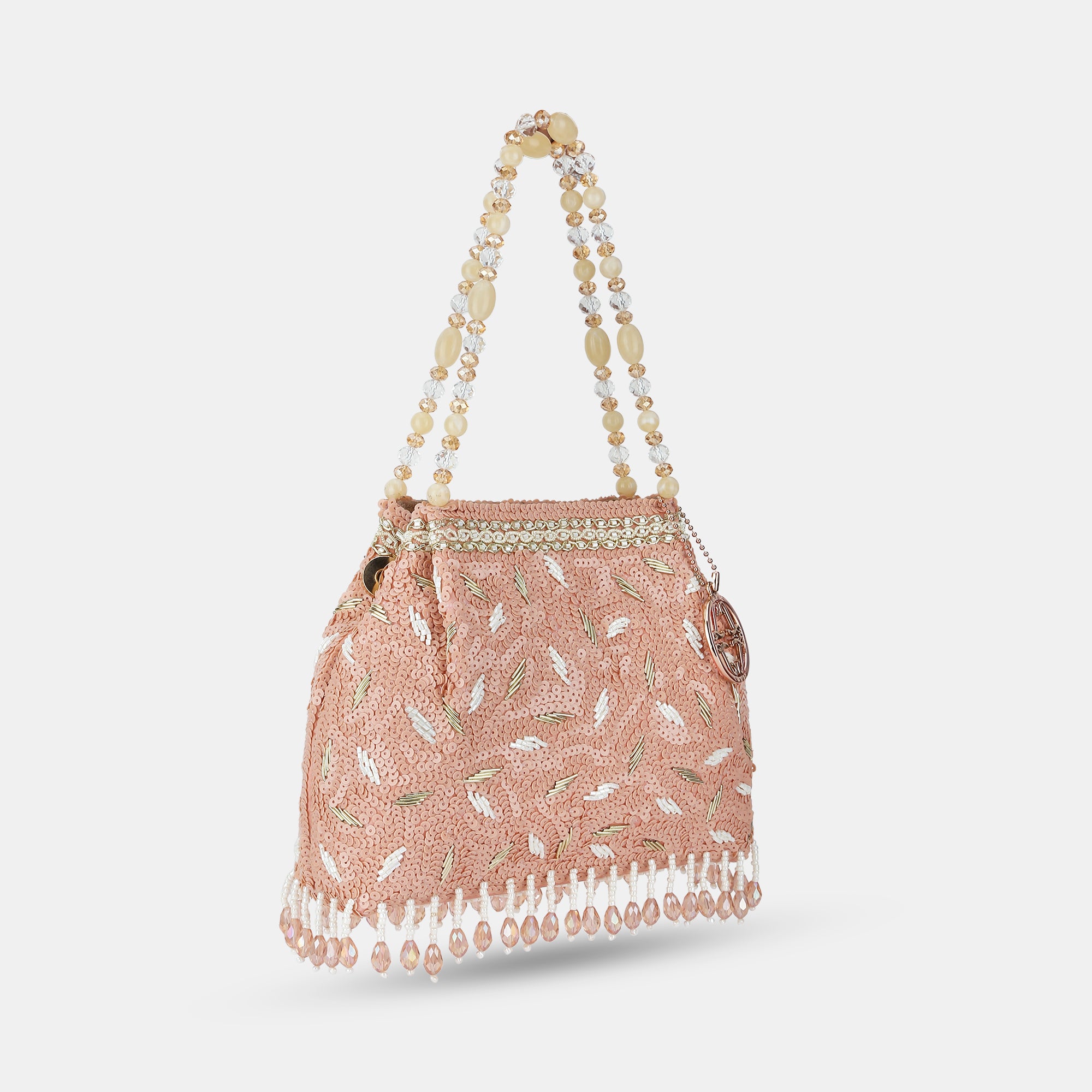 Lavie Luxe Crown Rose Gold Medium Women's Potli