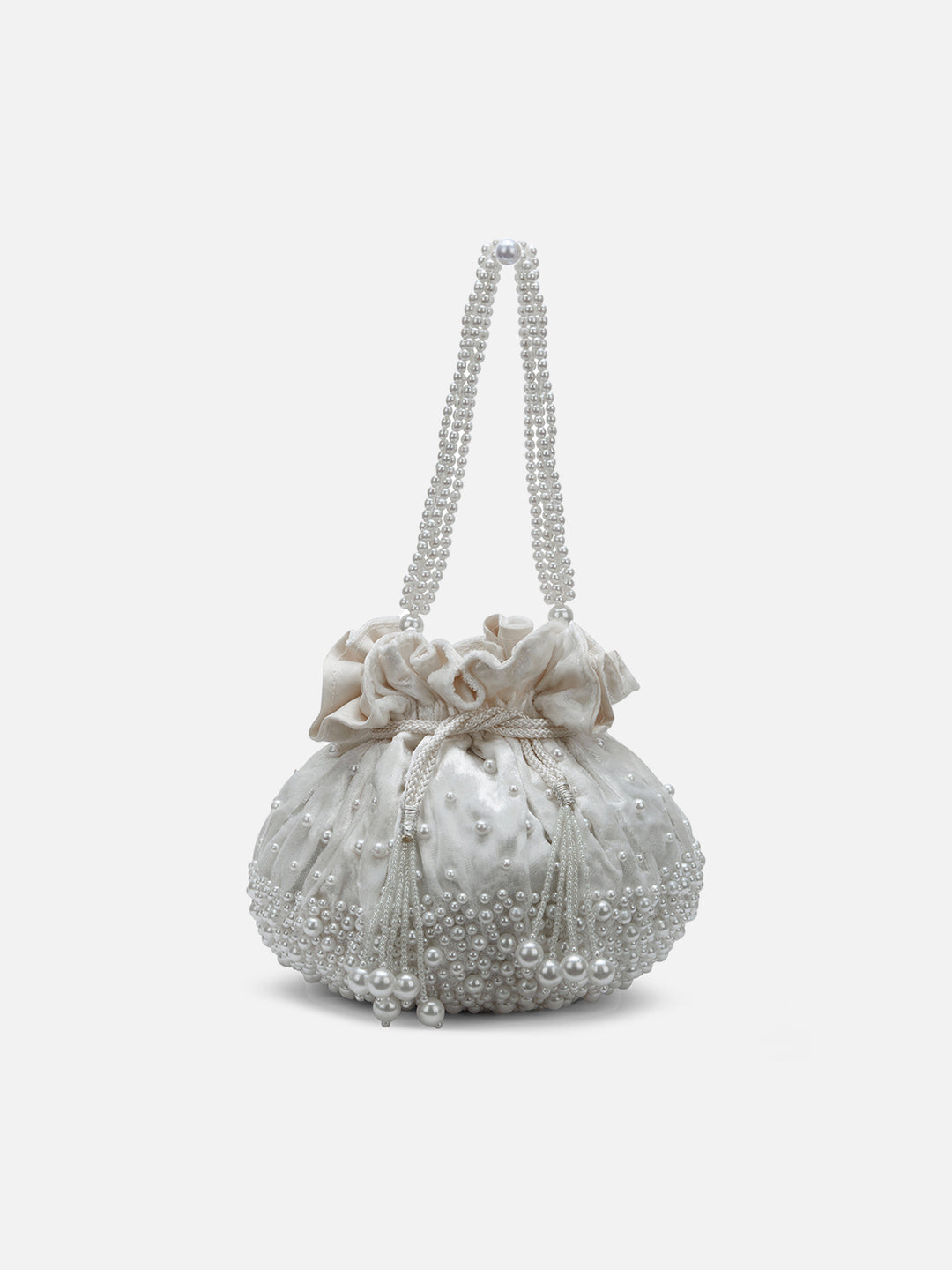 Lowell Beads Large White Potli