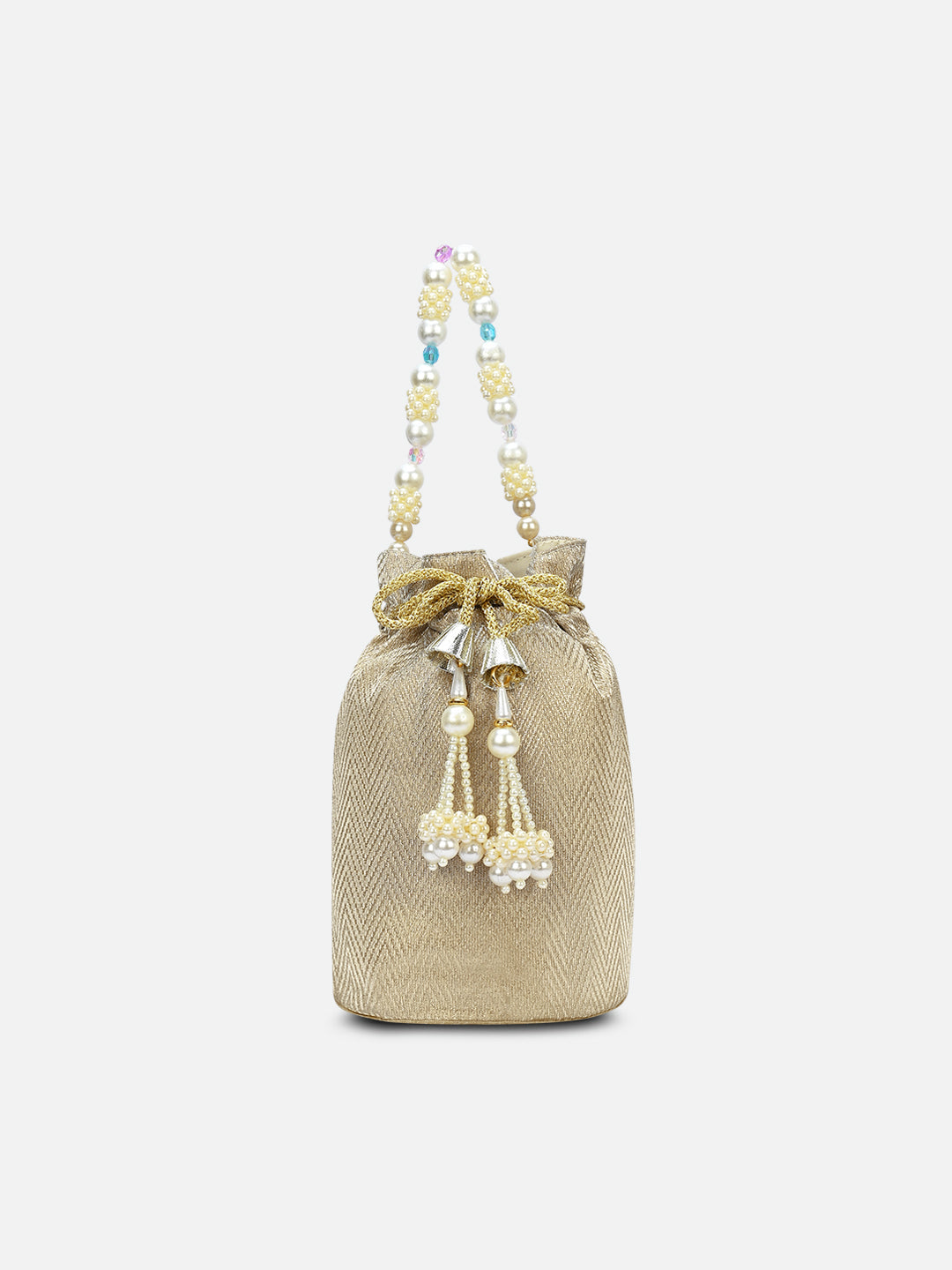 Bisbee Pearl Handle medium Potli Lt Gold