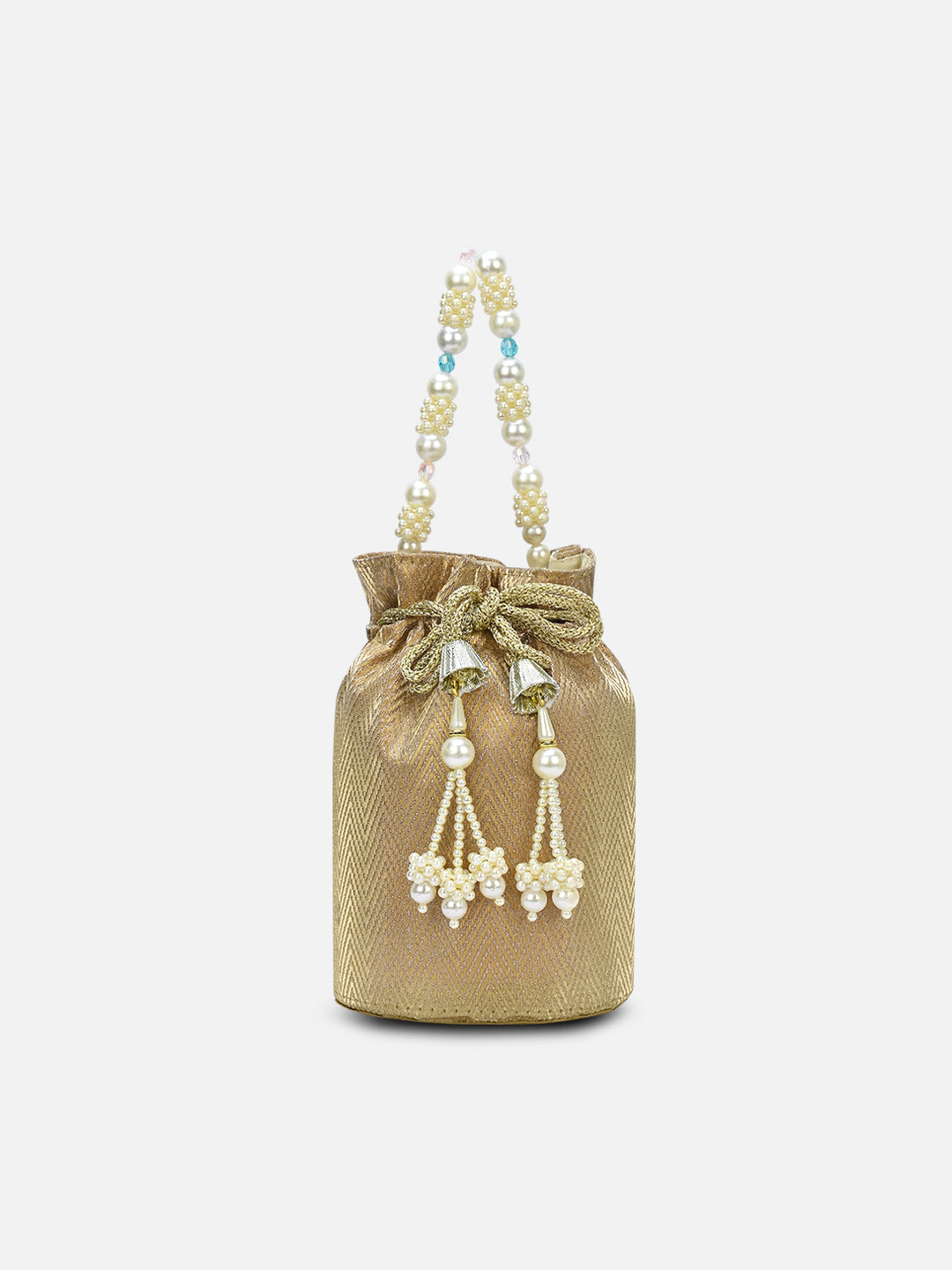 Bisbee Pearl Handle medium Potli Dk Gold