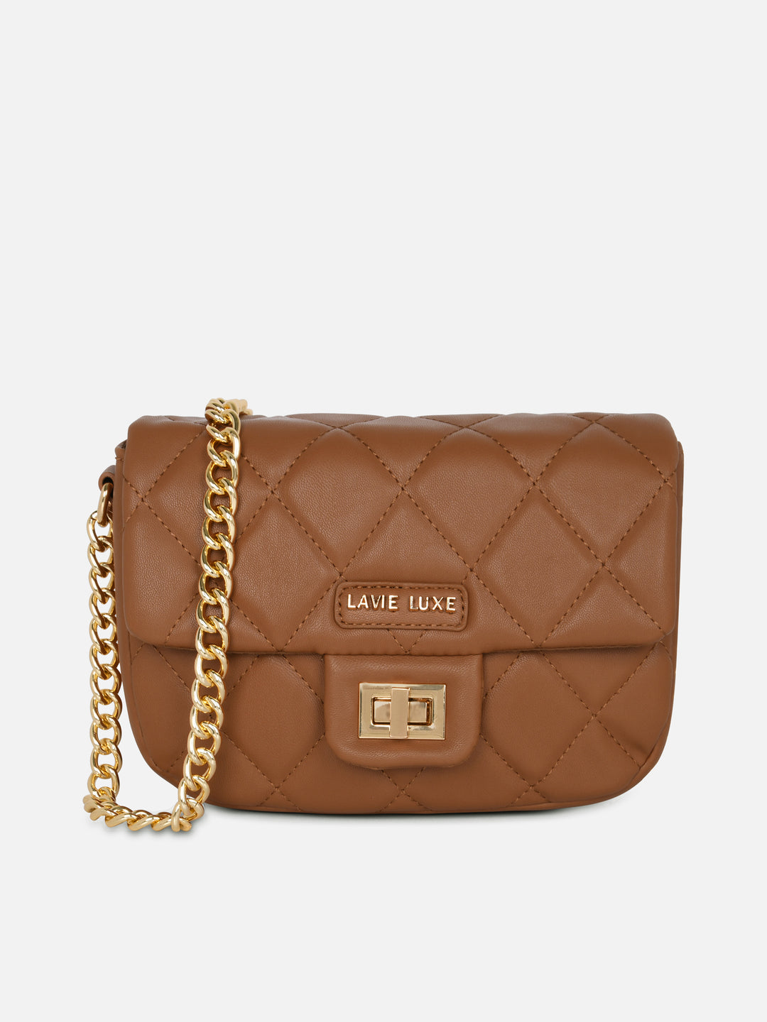 Chan Flap Small Tan Sling Bag