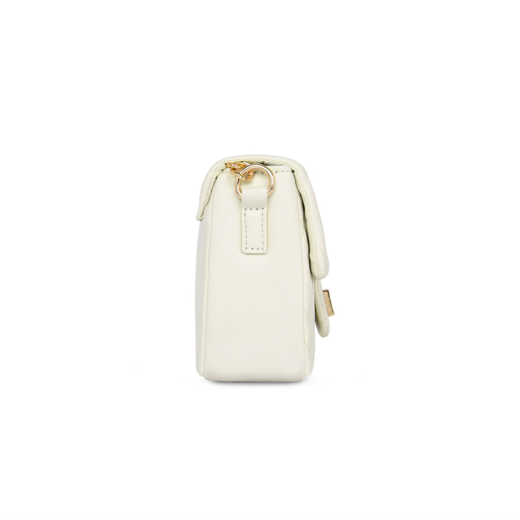 Lavie Luxe Off White Small Women's Chan Flap Sling Bag