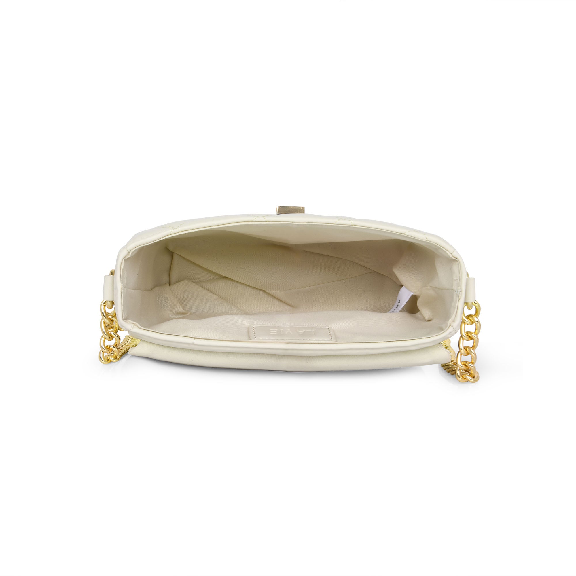 Lavie Luxe Off White Small Women's Chan Flap Sling Bag
