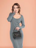 Small Chain Flap Sling Bag
