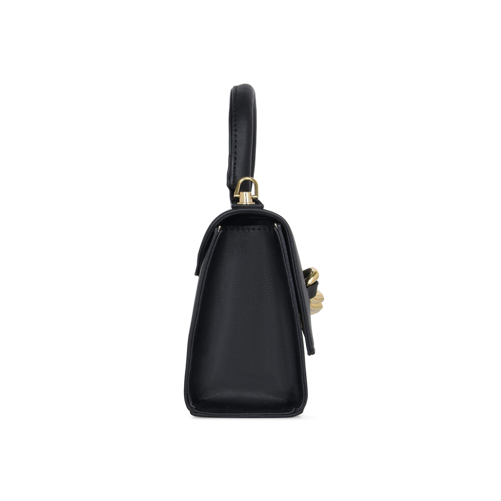 Lavie Luxe Black Small Women's Chain Flap Sling Bag