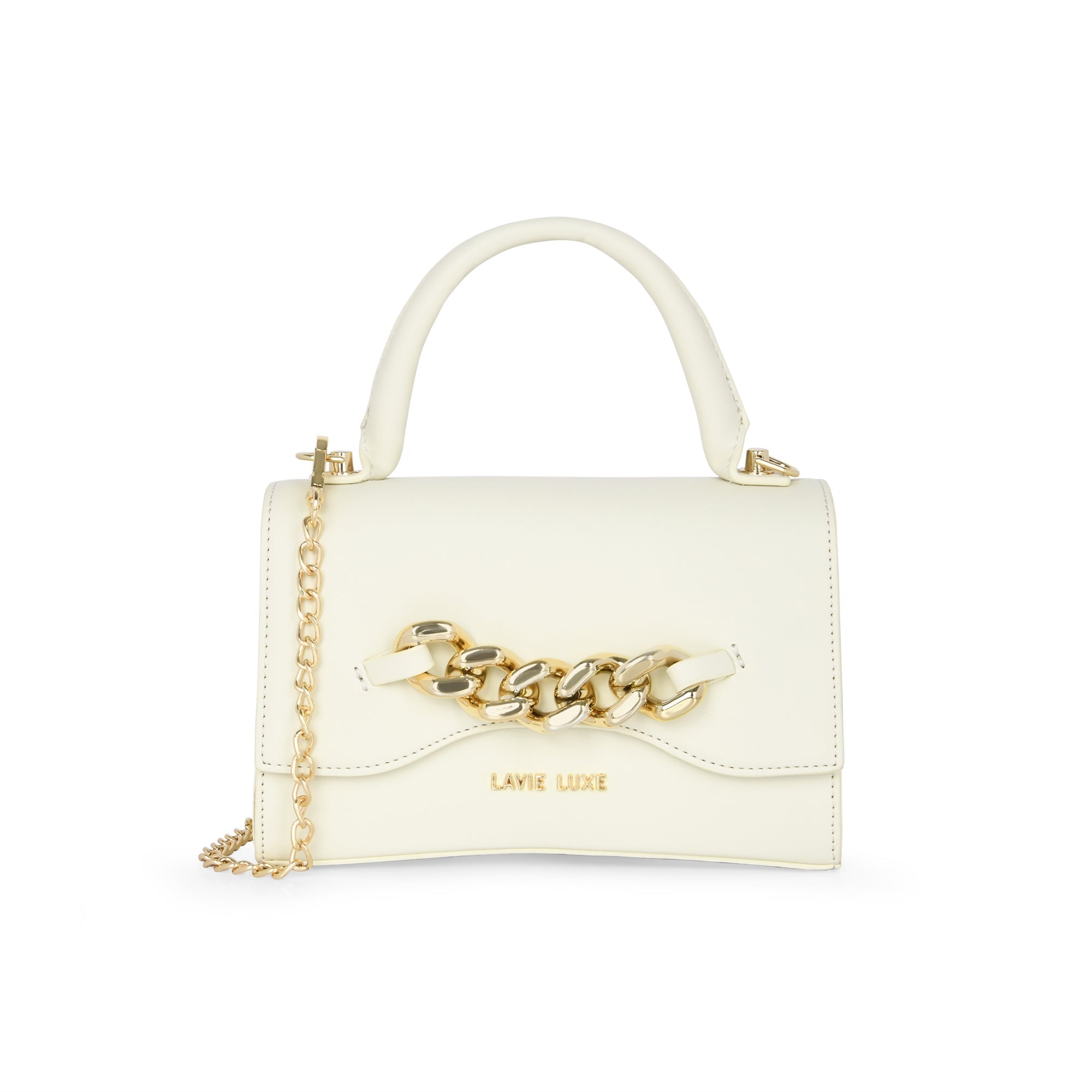 Lavie Luxe Off White Small Women's Chain Flap Sling Bag – Lavie World