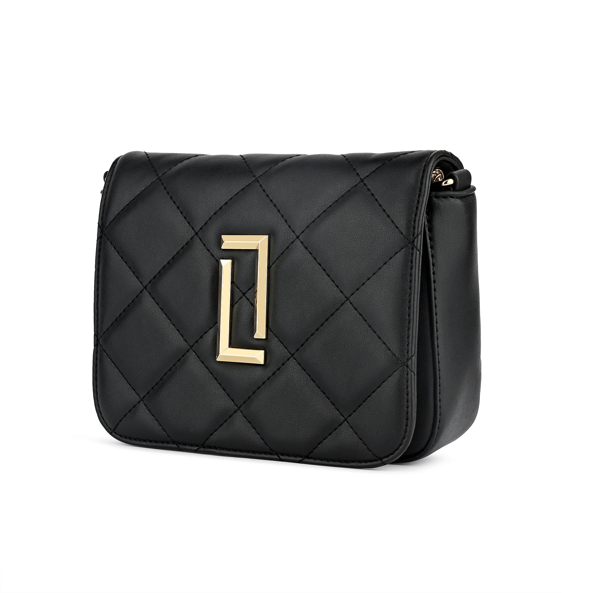 Lavie Luxe Black Small Women's Carol Flap Sling Bag