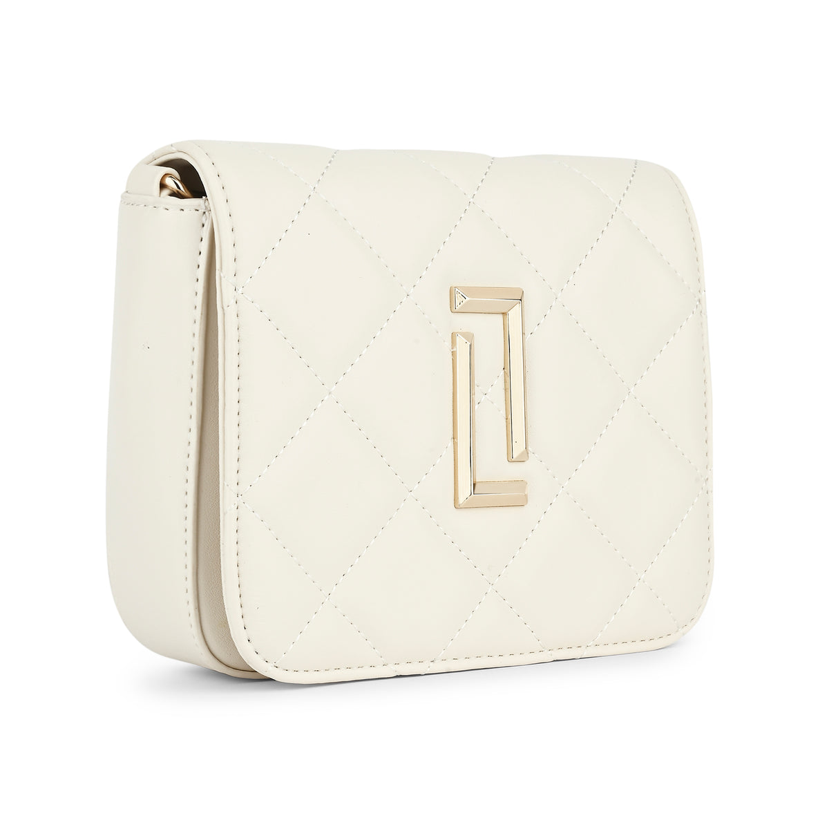 Lavie Luxe Off White Small Women's Carol Flap Sling Bag