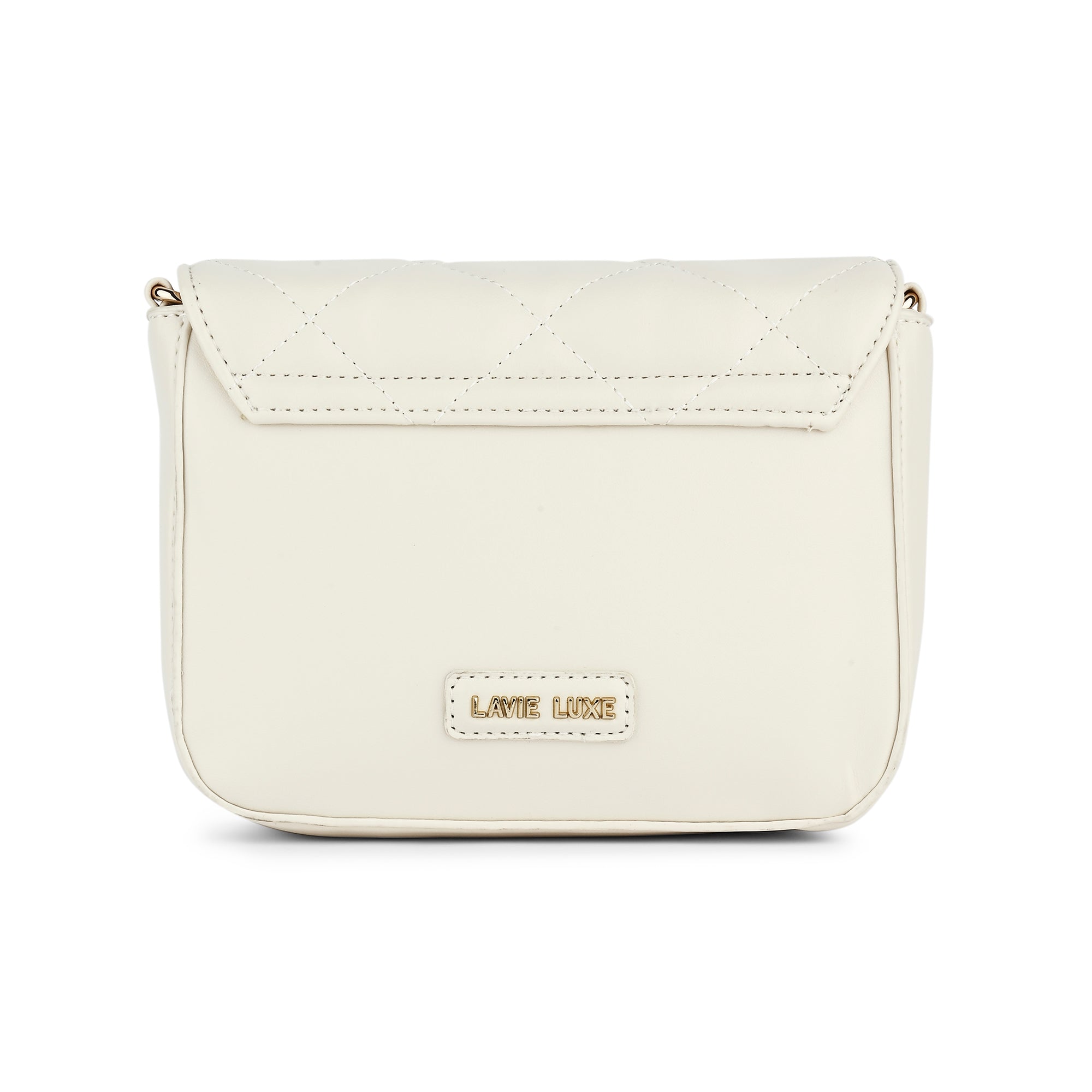Lavie Luxe Off White Small Women's Carol Flap Sling Bag