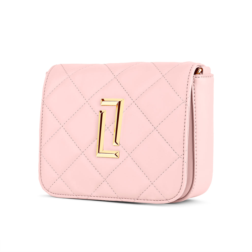 Lavie Luxe Light Pink Small Women's Carol Flap Sling Bag