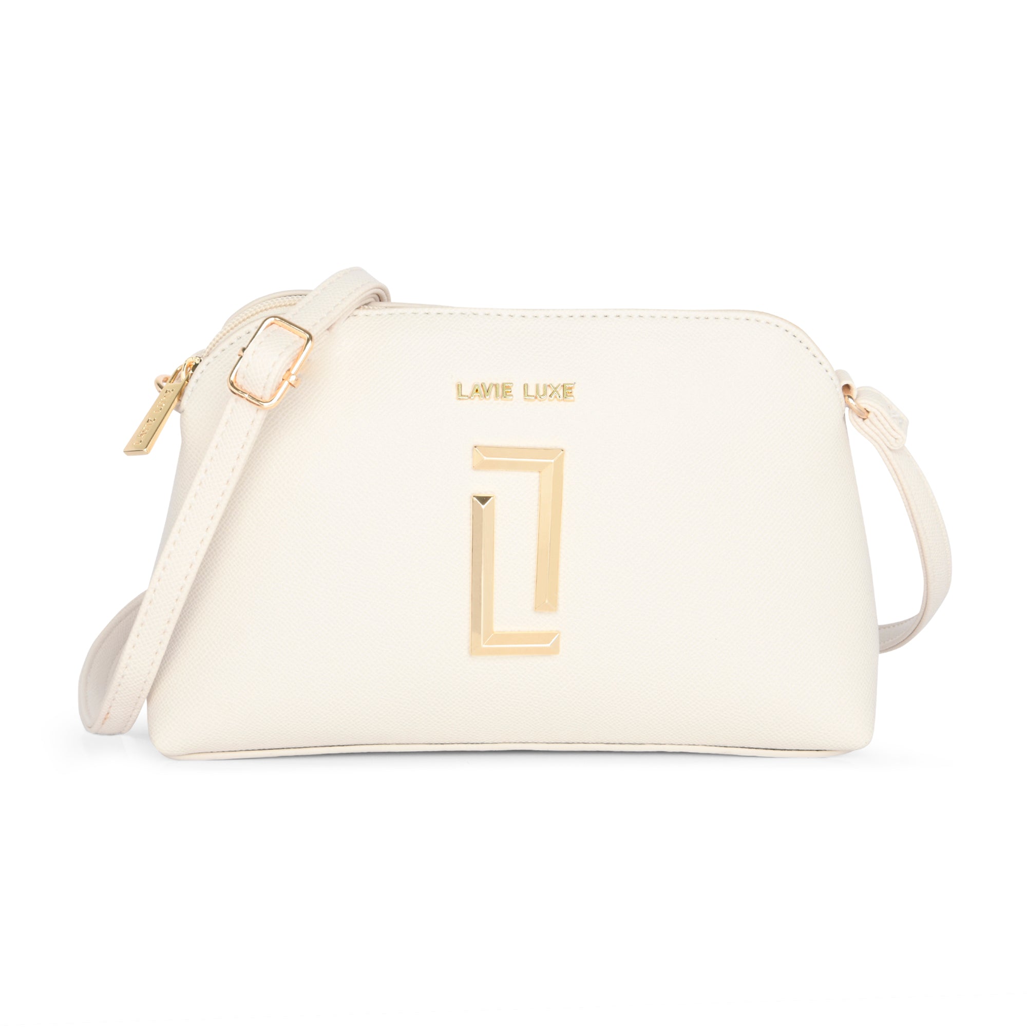Lavie Luxe Off White Small Women's Hemi Sling Bag