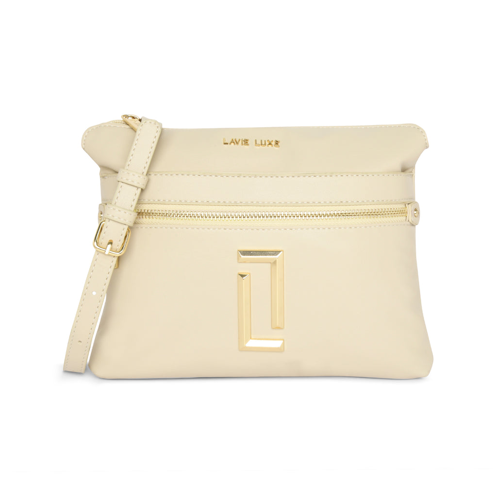 Lavie Luxe Beige Small Women's Quick Access Sling Bag