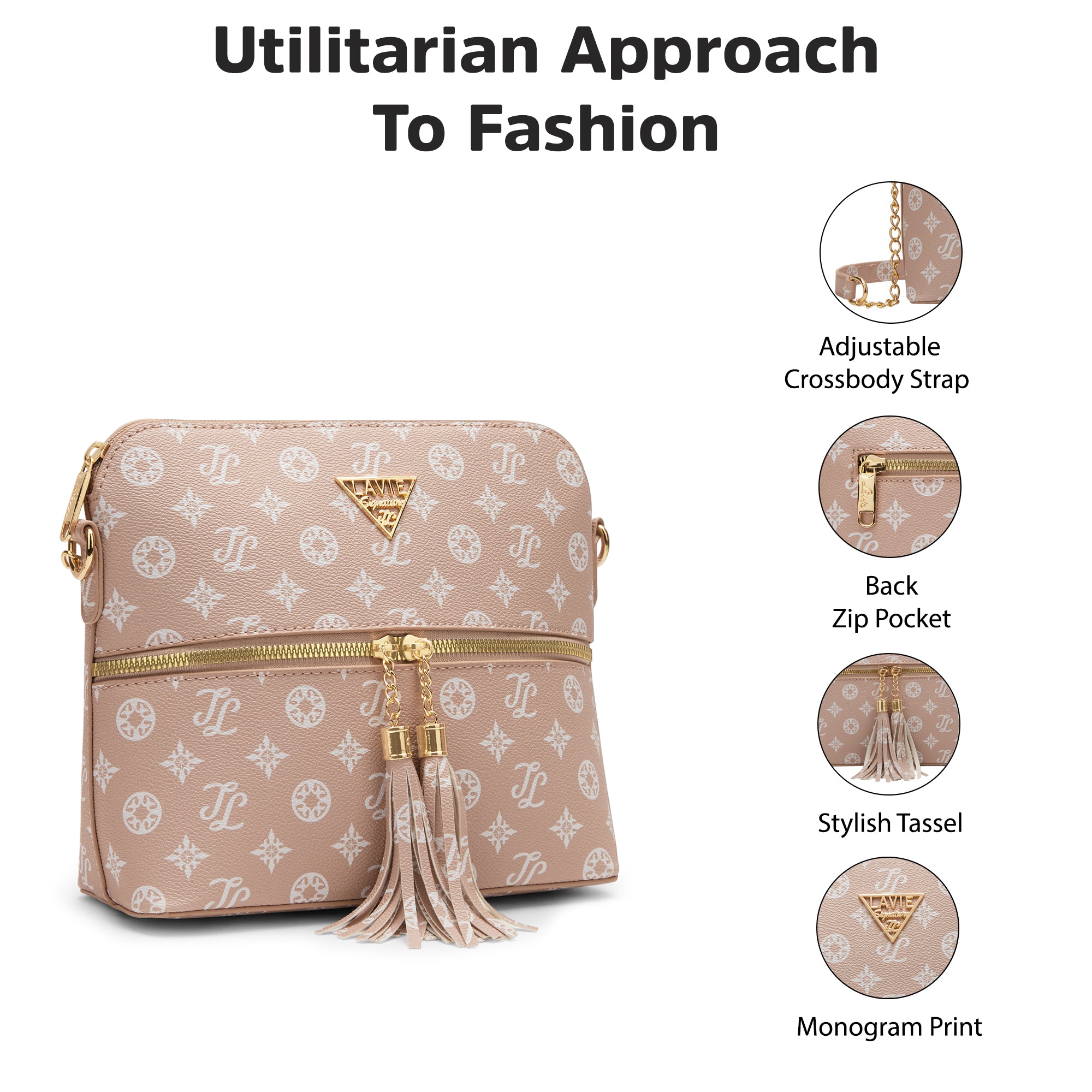 Lavie Signature Portland Medium Pink Womens Sling Bag