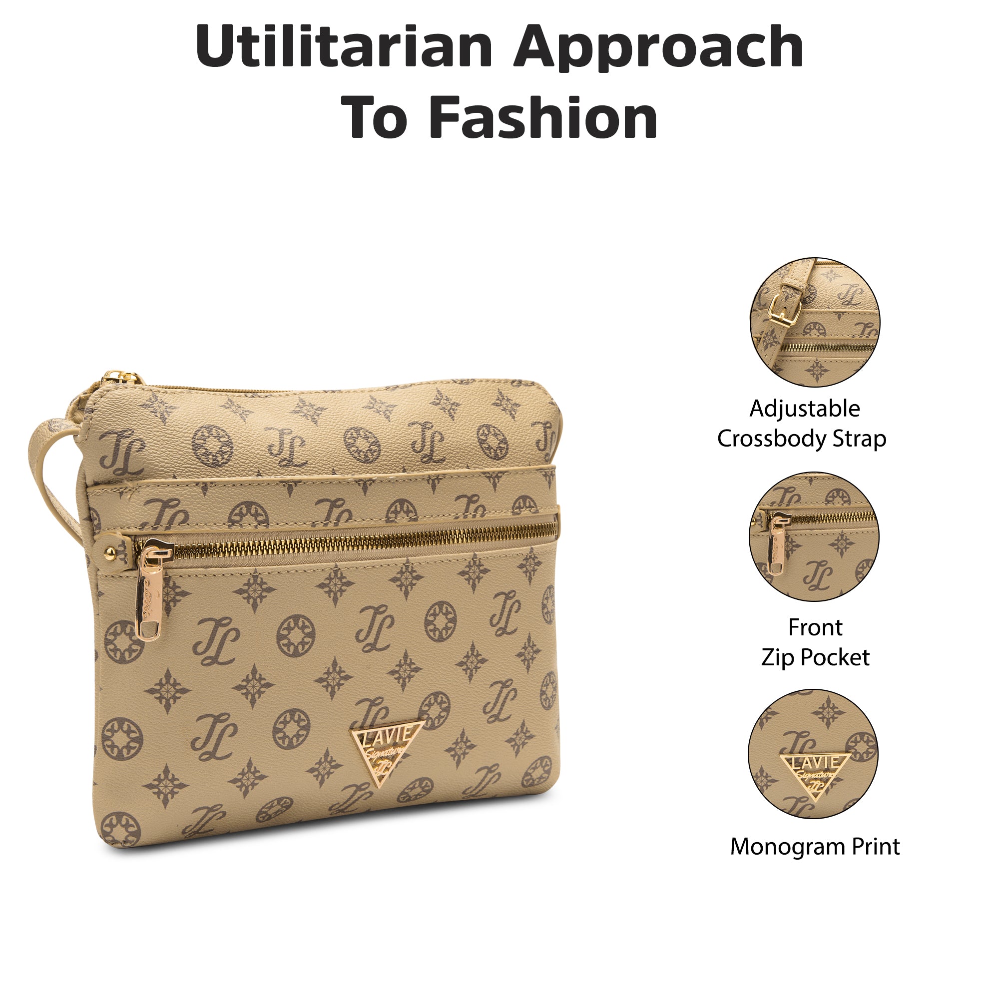 Lavie Signature Seattle Small Taupe Womens Sling Bag