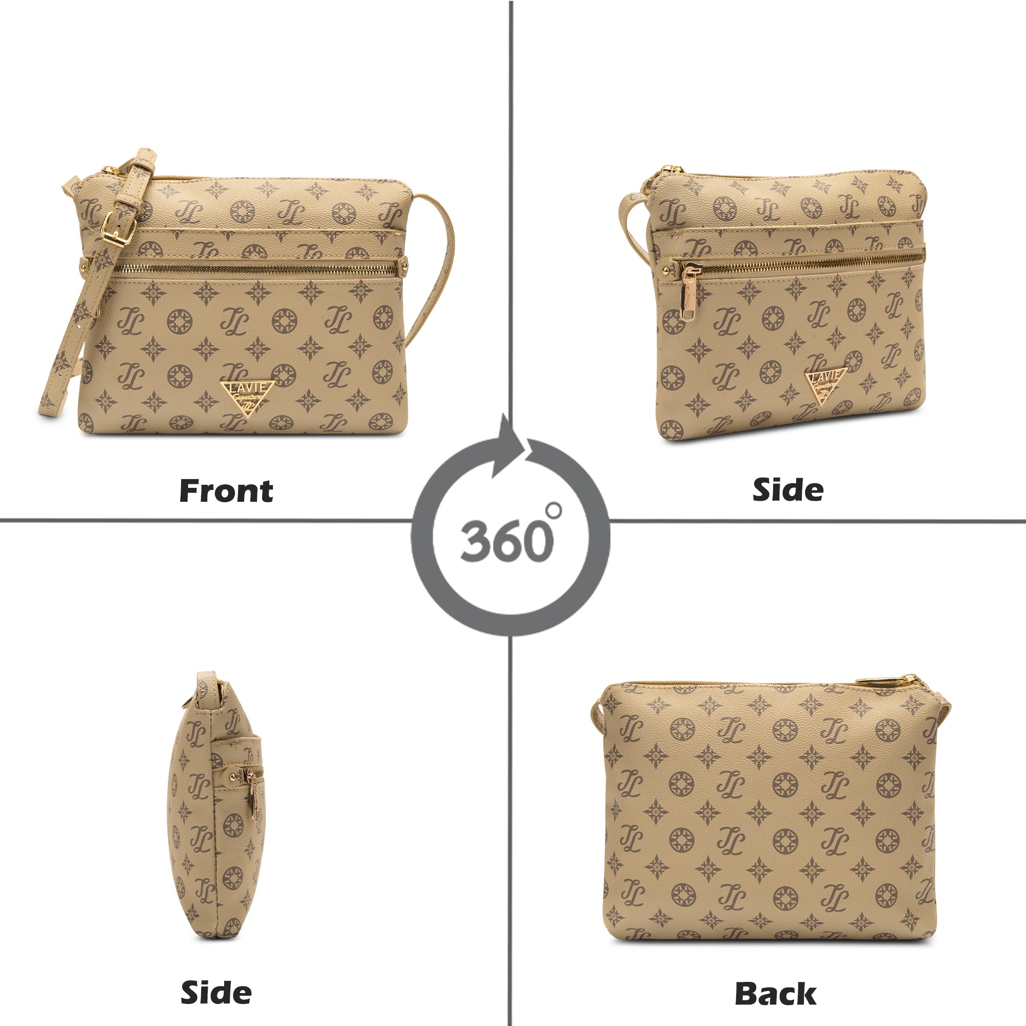 Lavie Signature Seattle Small Taupe Womens Sling Bag