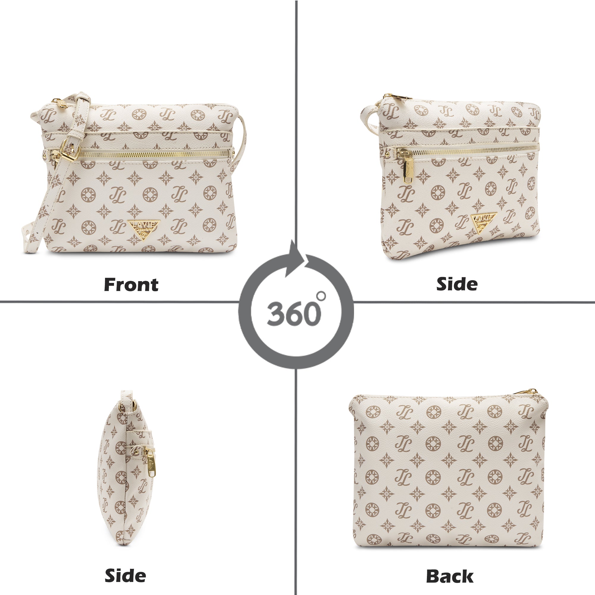 Lavie Signature Seattle Small Off White Womens Sling Bag