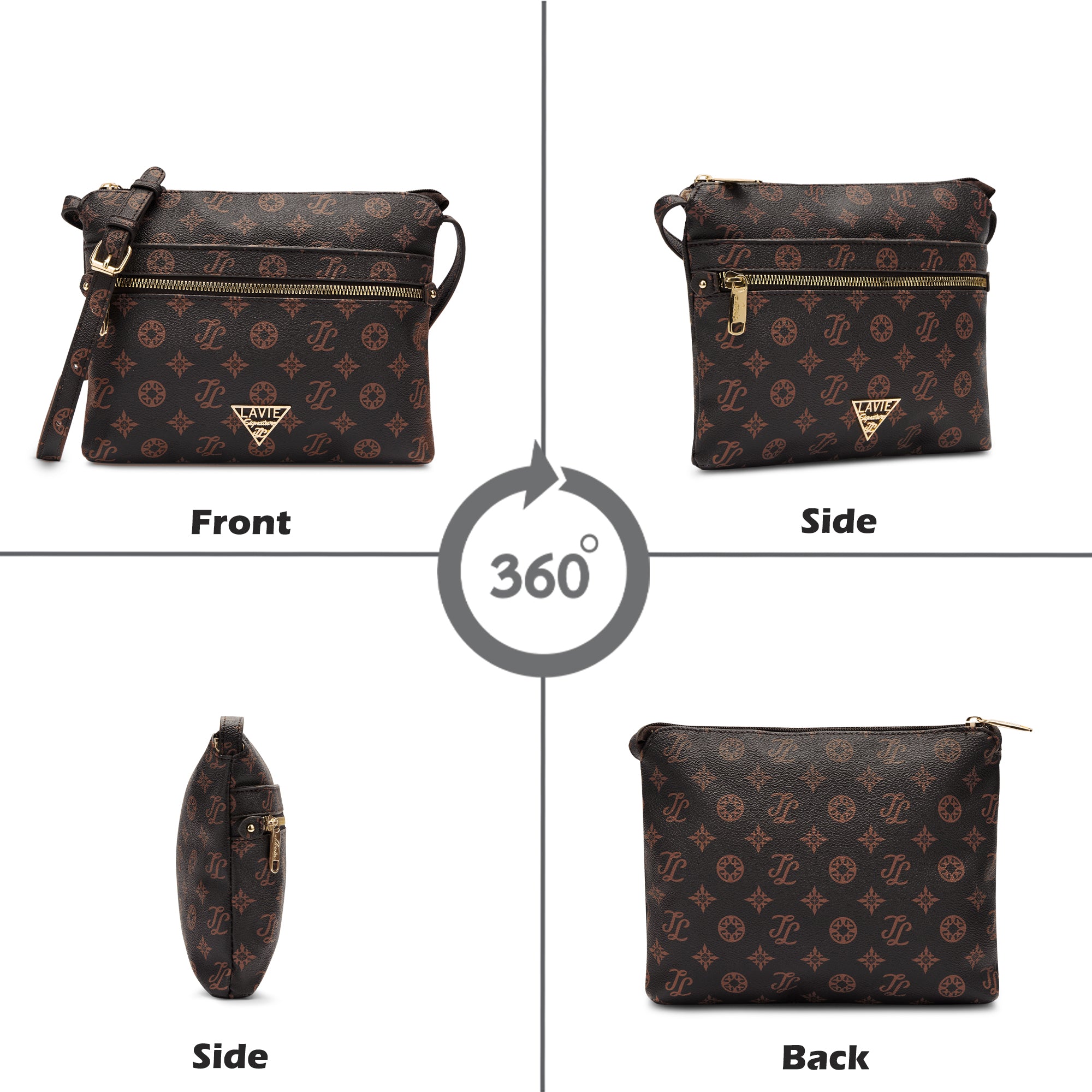 Lavie Signature Seattle Small Choco Womens Sling Bag