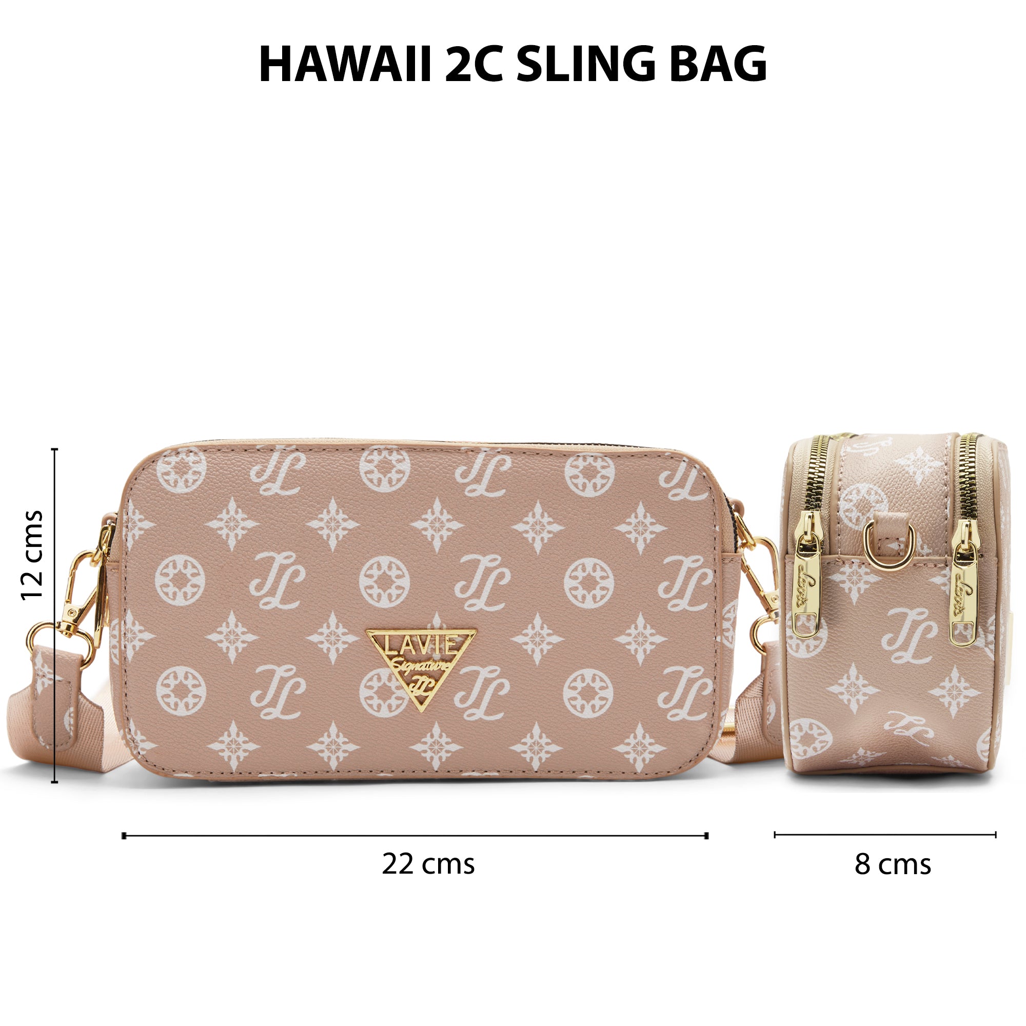 Lavie Signature Hawaii Small Pink Womens Sling Bag