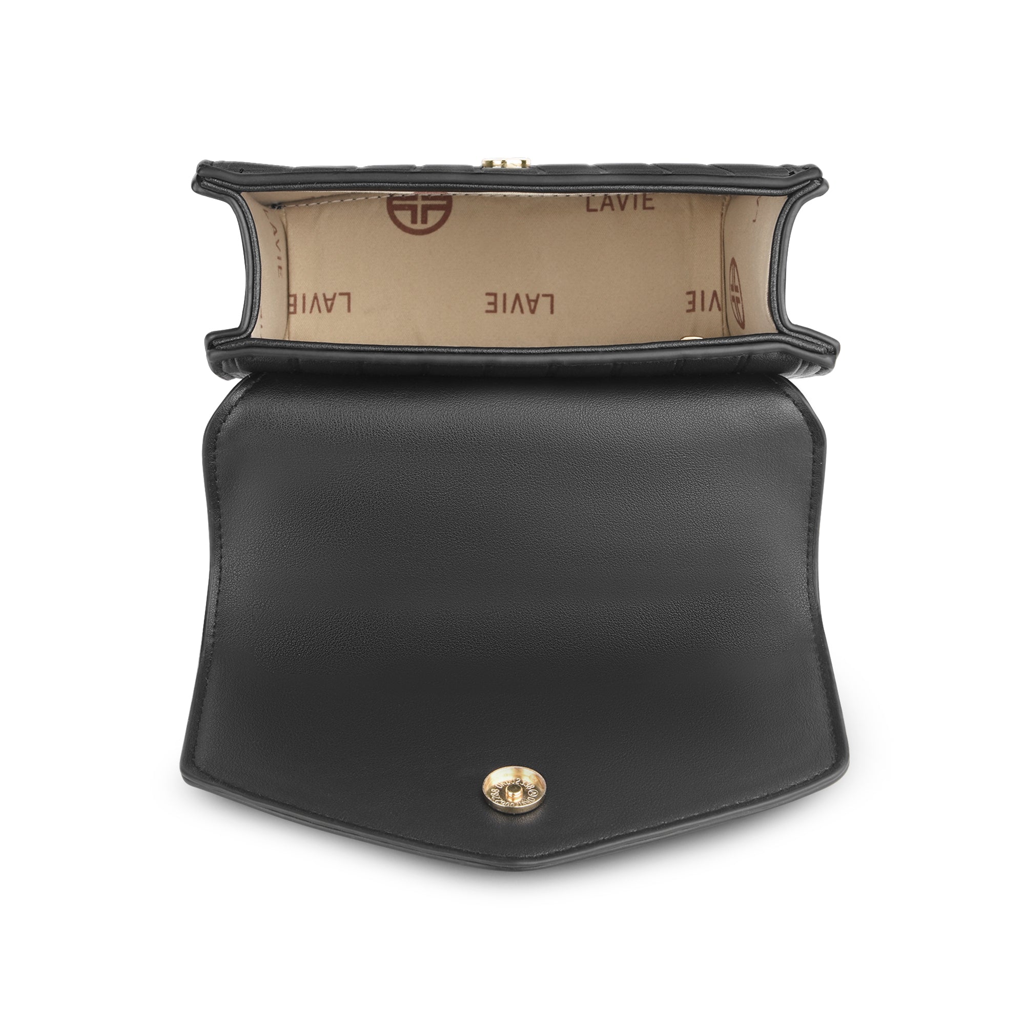 Lavie Luxe Aura Black Small Women's Flap Sling
