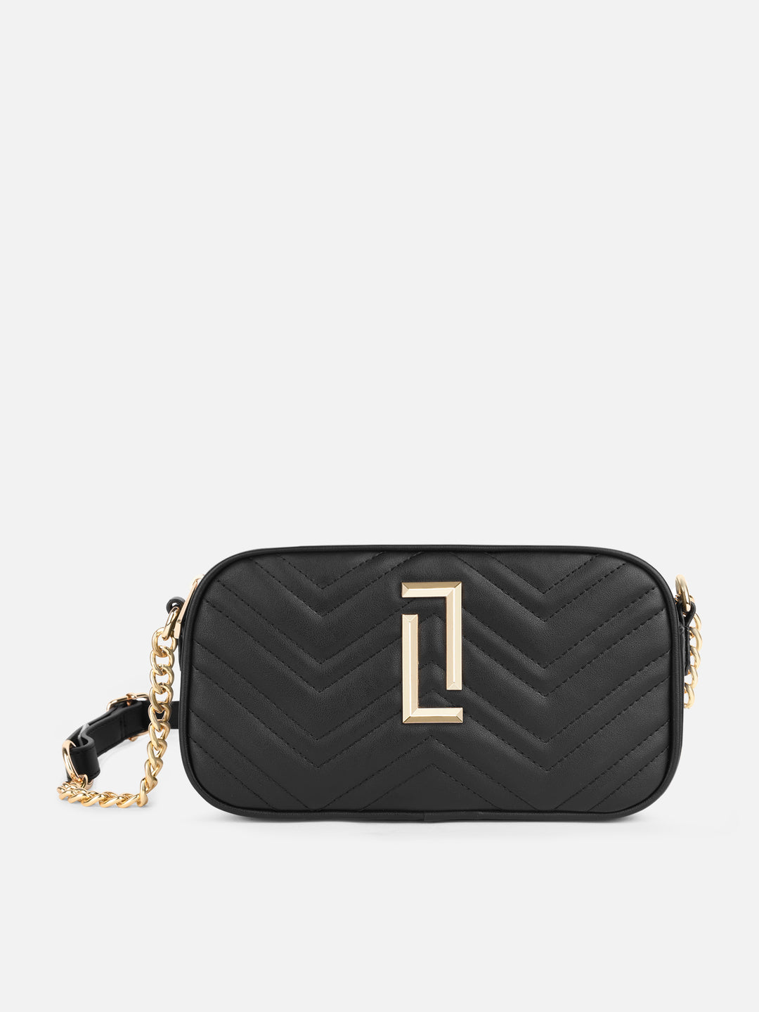 Aztec Box Medium Black Sling Bag