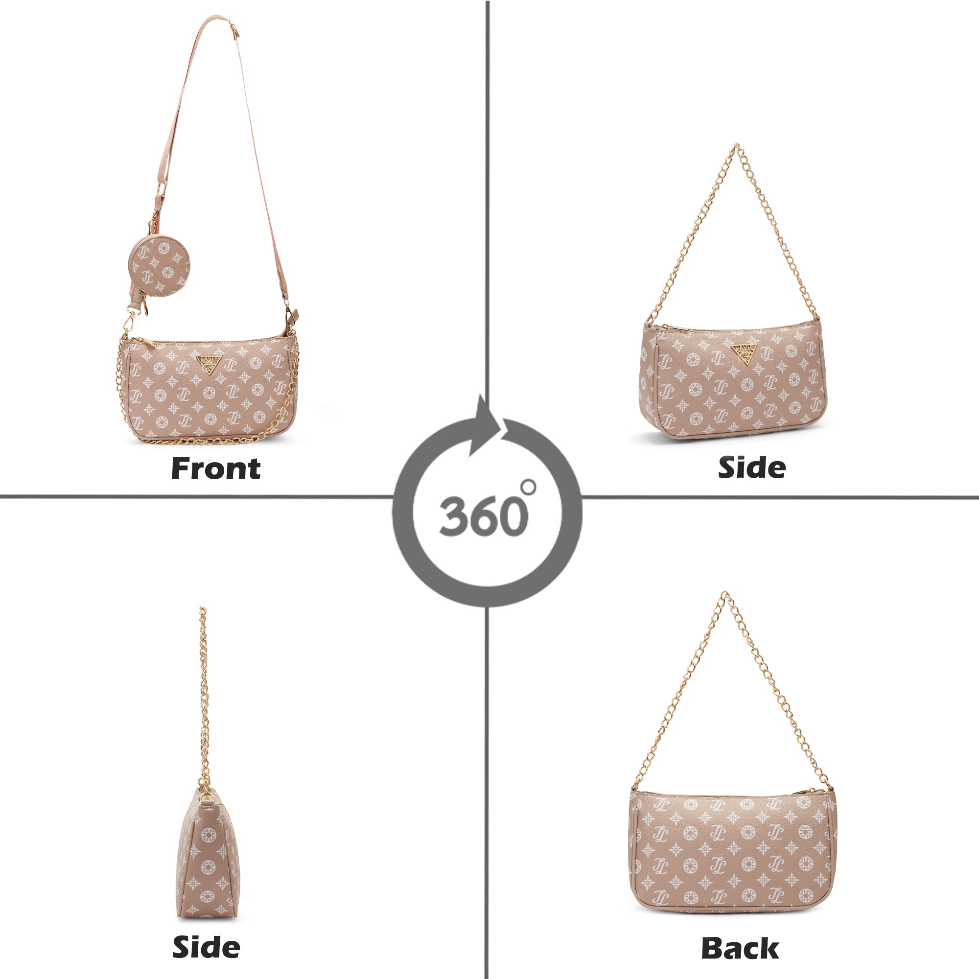 Lavie Signature Hoboken Pink Small Woman's 2 Piece Sling Bag