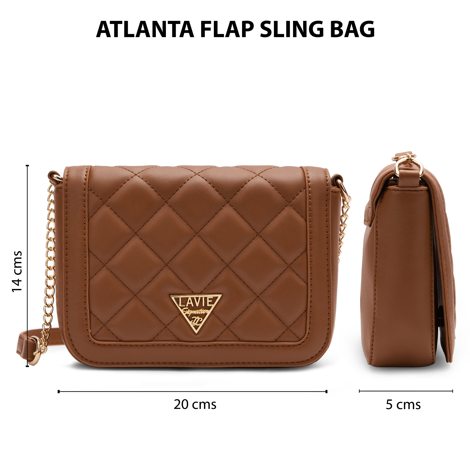 Lavie Signature Atlanta Small Tan Womens Sling Bag