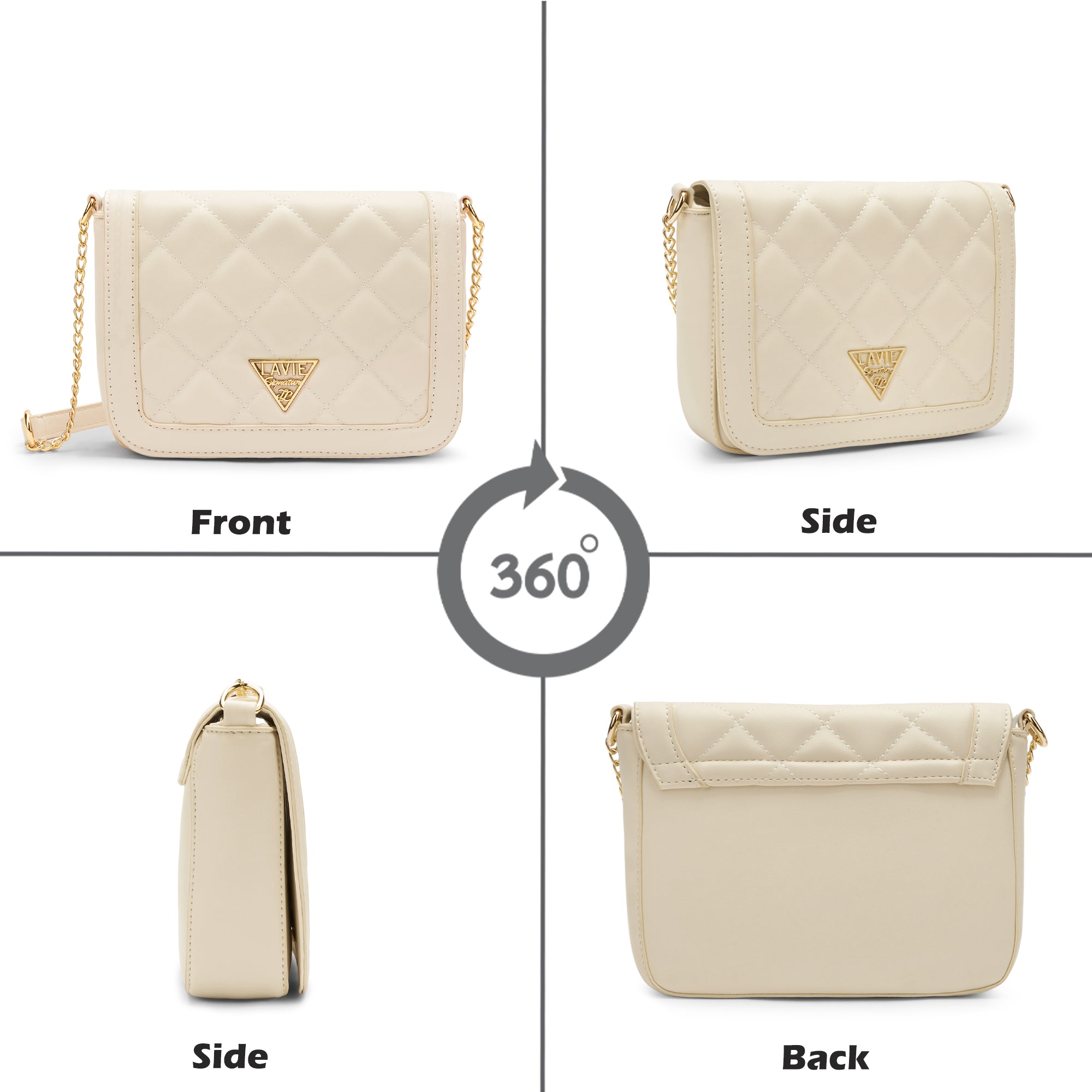 Lavie Signature Atlanta Small Off White Womens Sling Bag