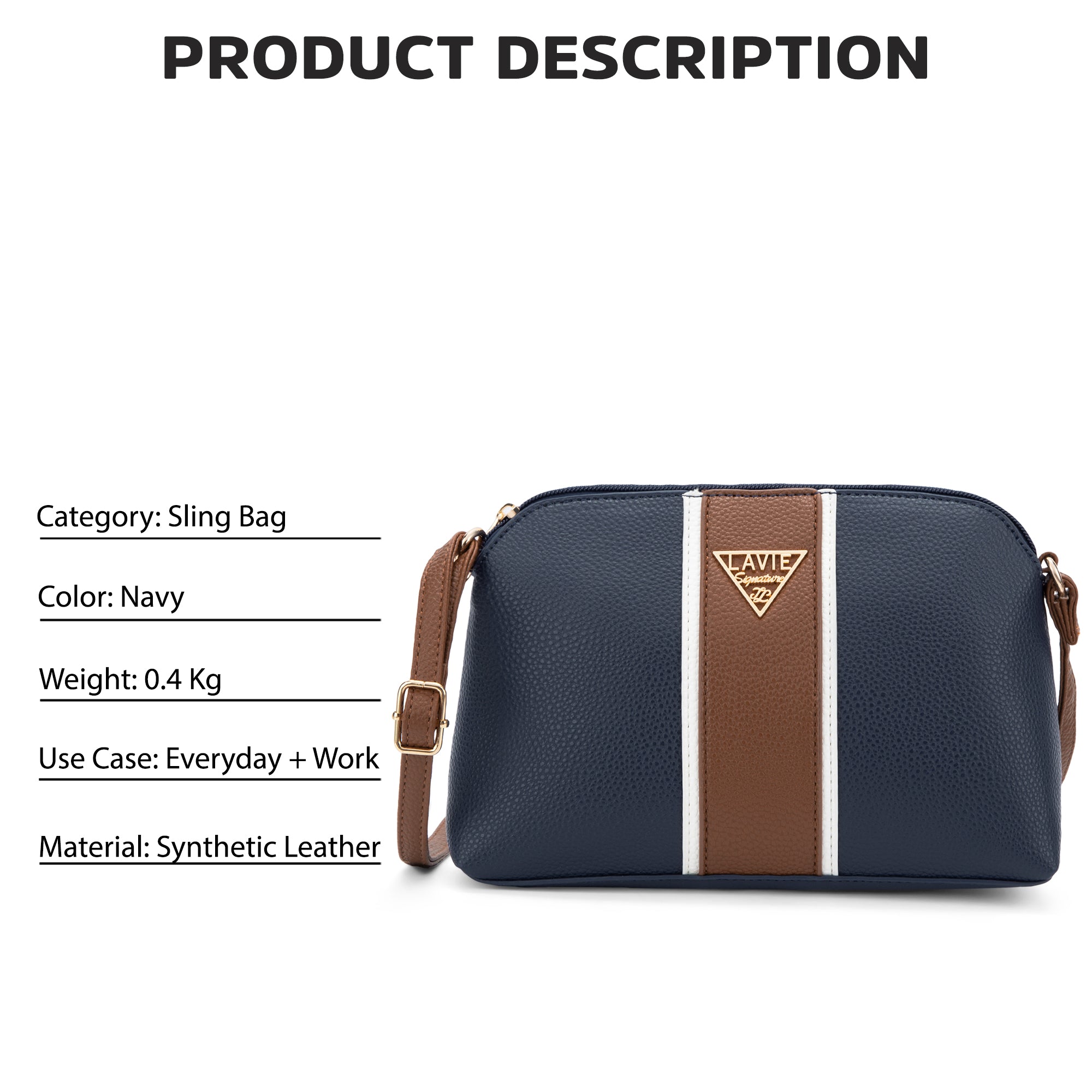 Lavie Signature Georgia Small Navy Womens Sling Bag