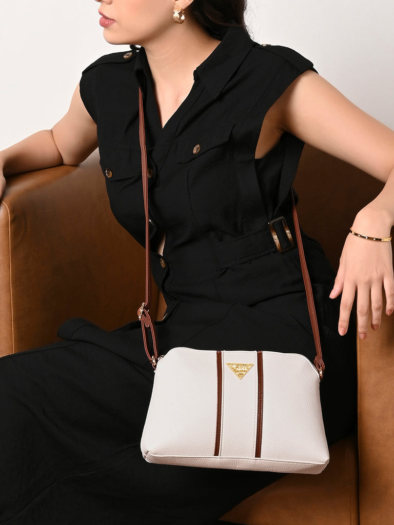 Lavie Signature Georgia Small Off White Womens Sling Bag