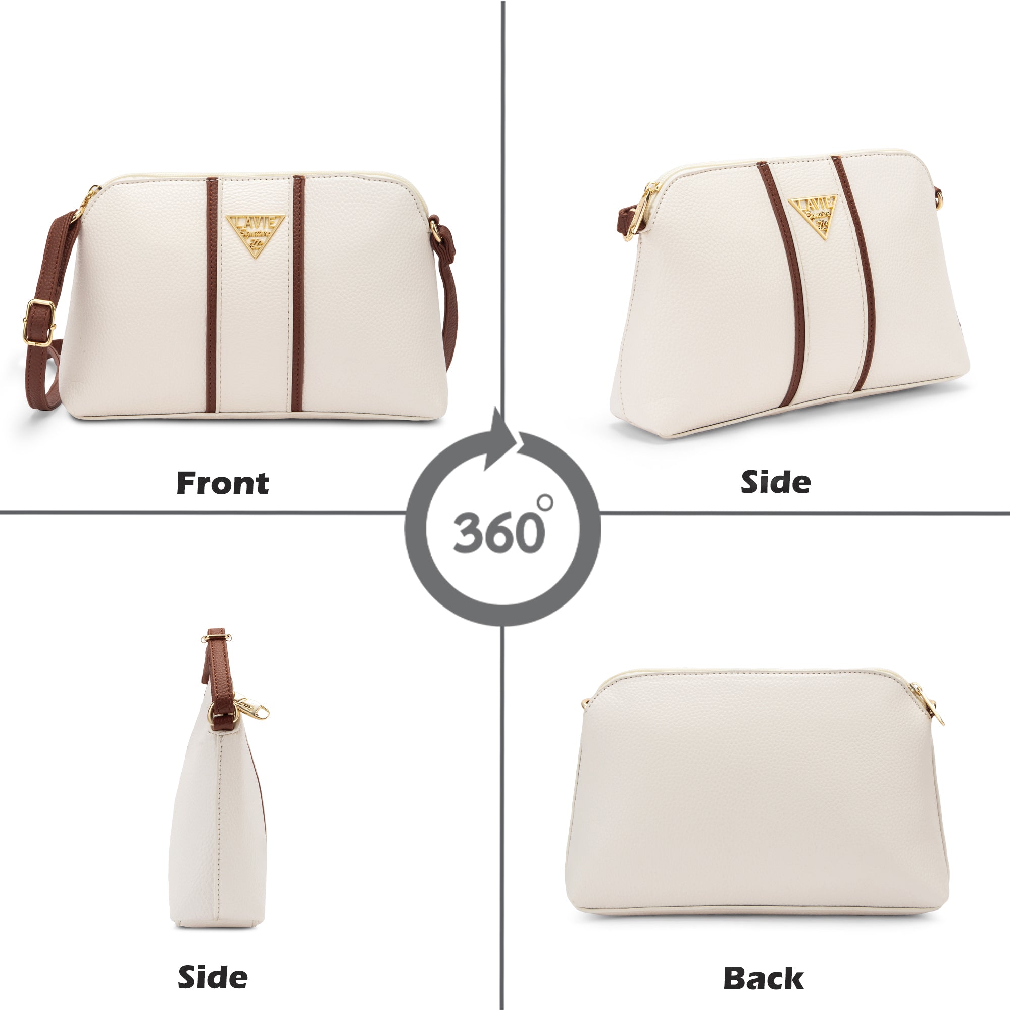 Lavie Signature Georgia Small Off White Womens Sling Bag