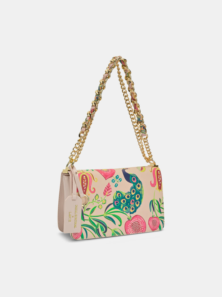 Anar Mor Print Medium Flap Sling Bag