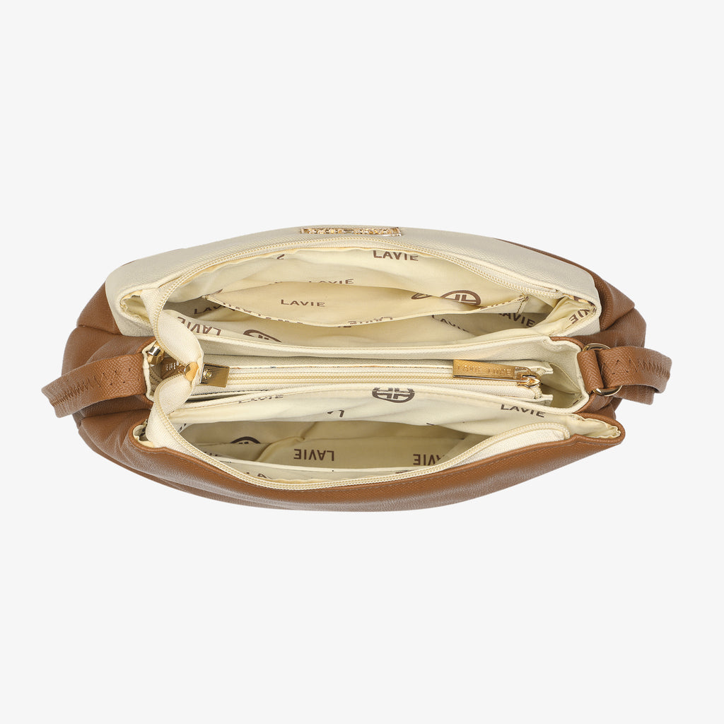 Lavie Luxe Rose Tan Medium Women's 3 Compartment sling