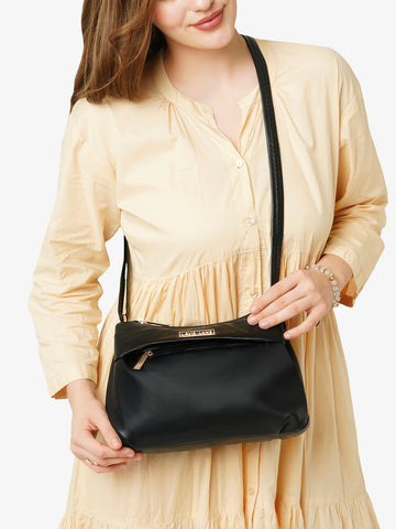 Lavie Luxe Rose Black Medium Women's 3 Compartment sling