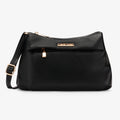 Rose 3 Compartment Medium Black Sling Bag
