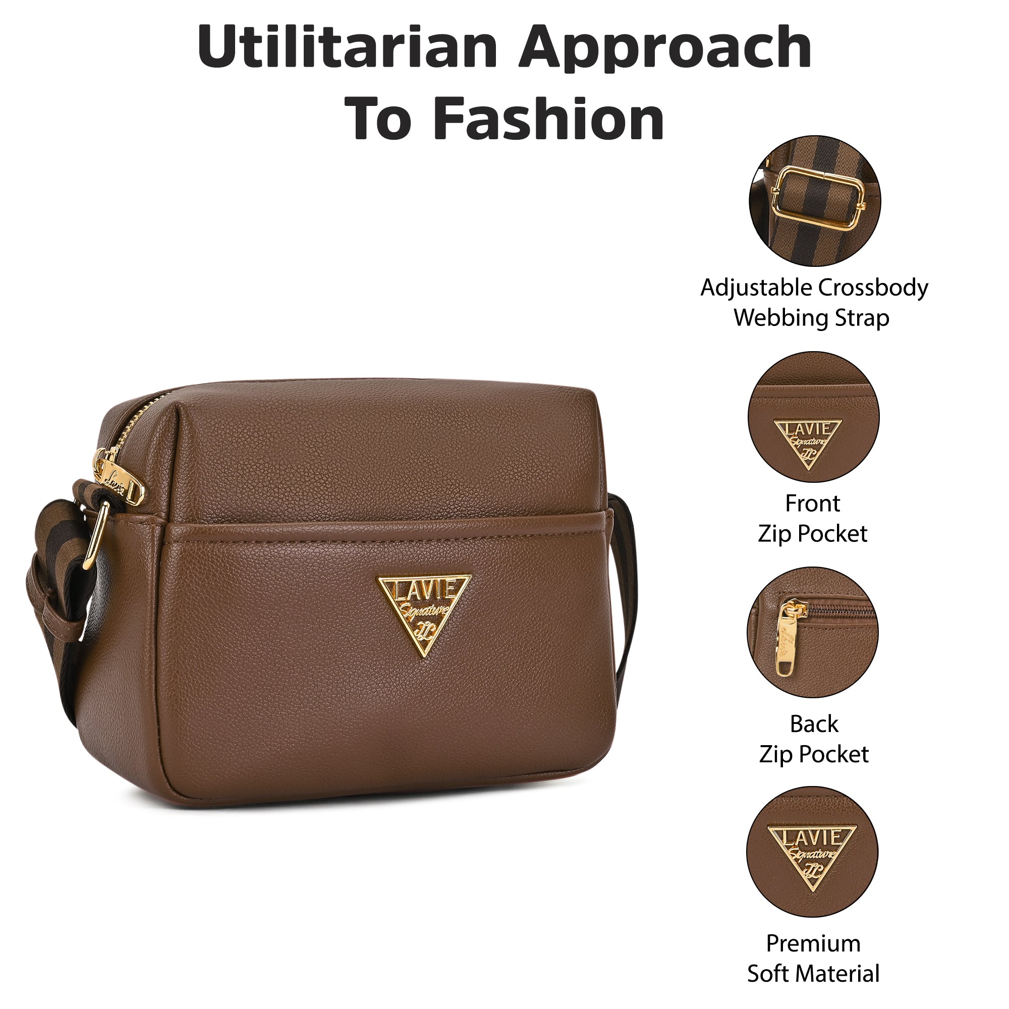 Alabama Horizontal 2 Compartment Small Sling Bag