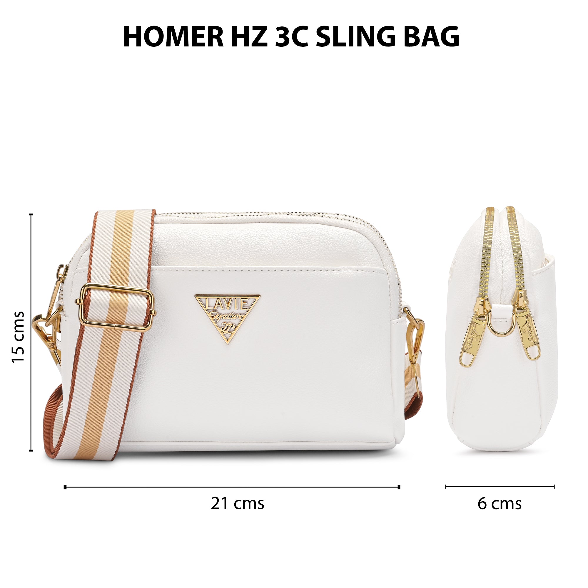 Homer Horizontal 3 Compartment Small Sling Bag