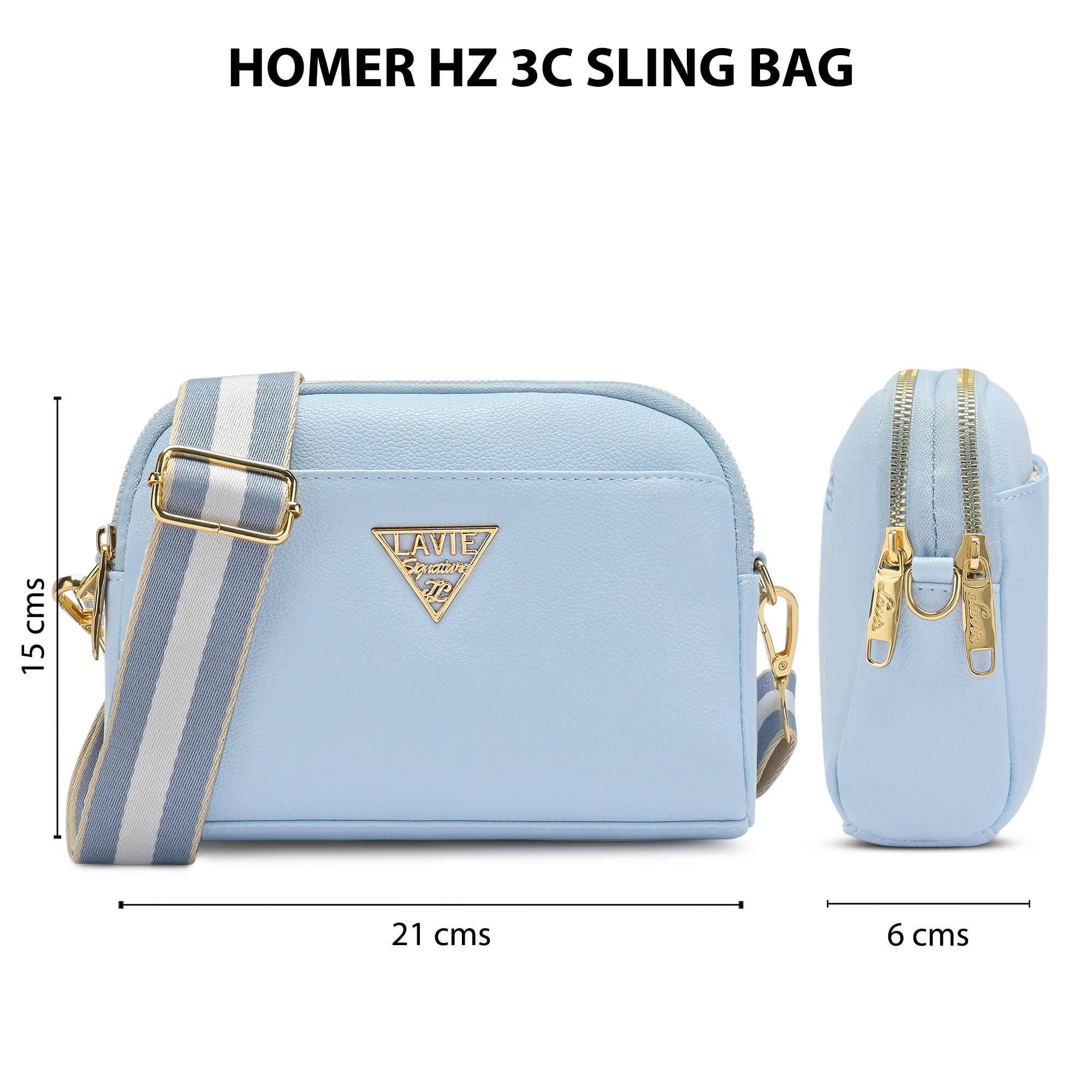 Homer Horizontal 3 Compartment Small Sling Bag