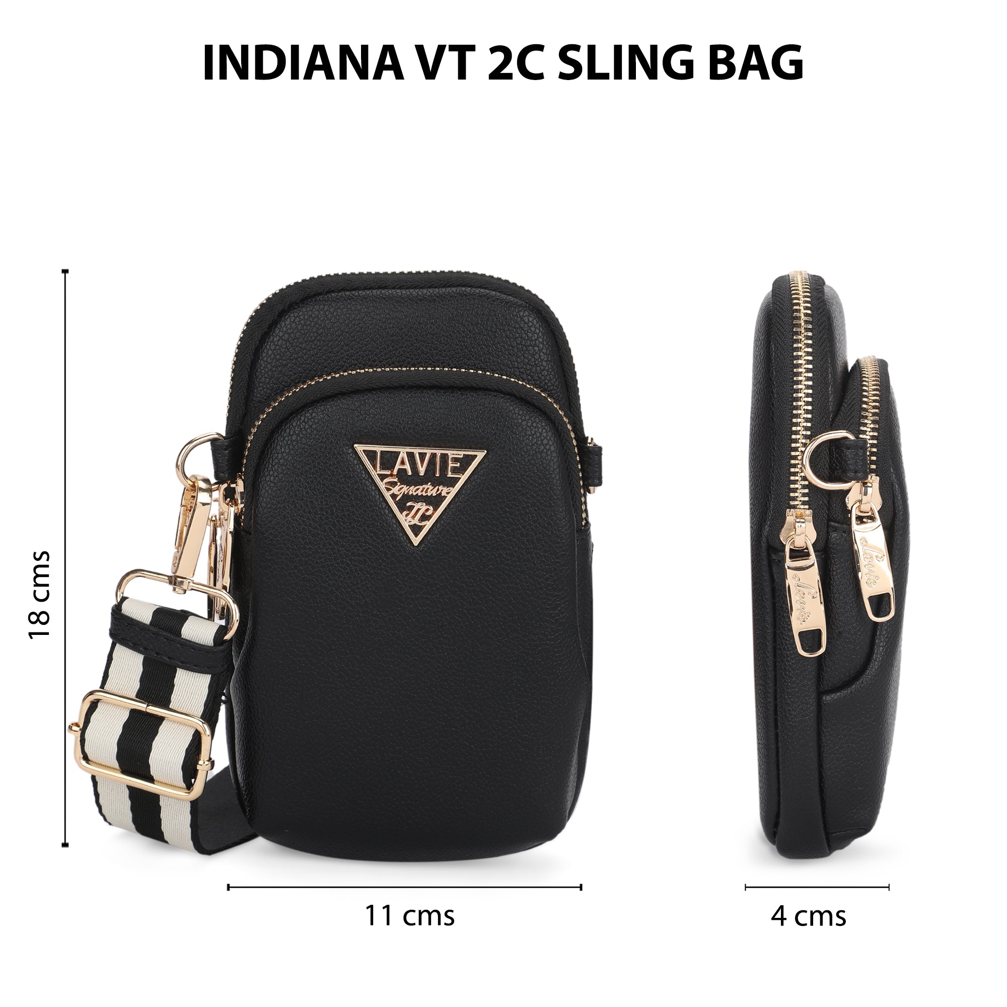 Indiana Vertical 2 Compartments Small Sling Bag