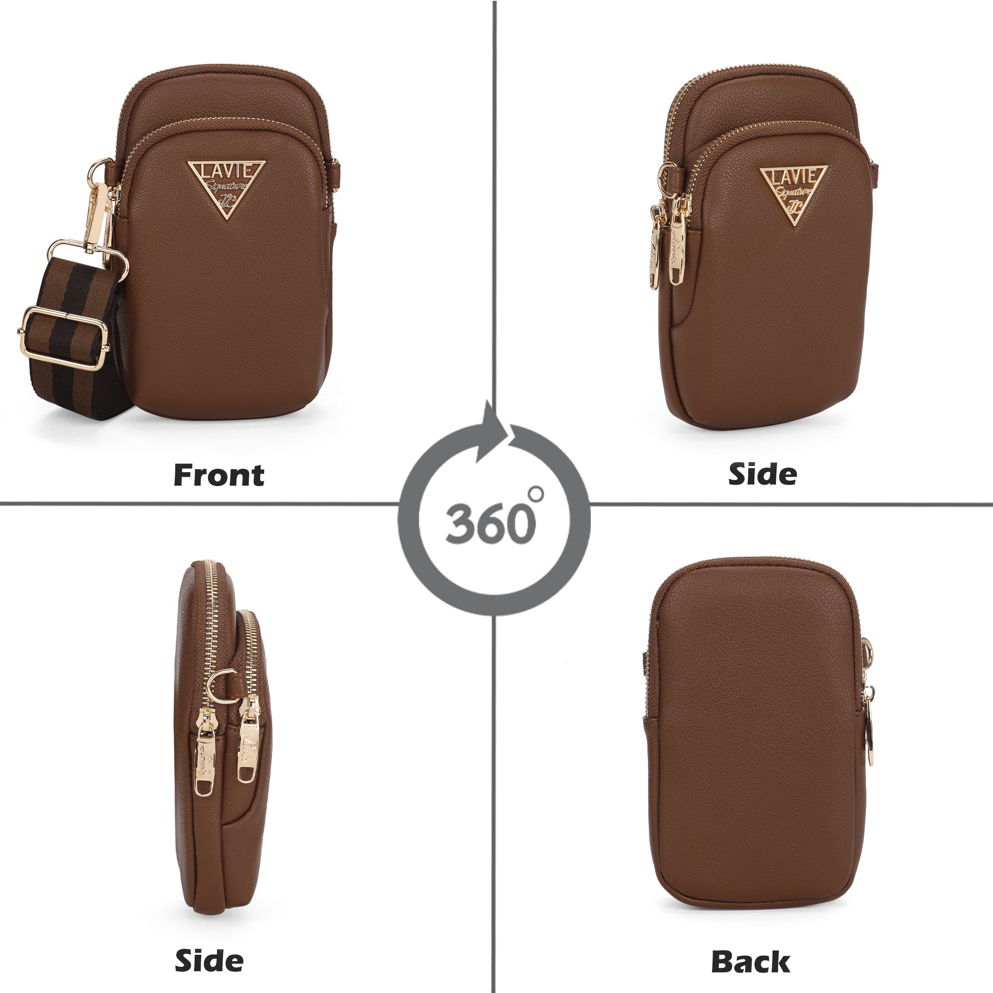 Indiana Vertical 2 Compartments Small Sling Bag