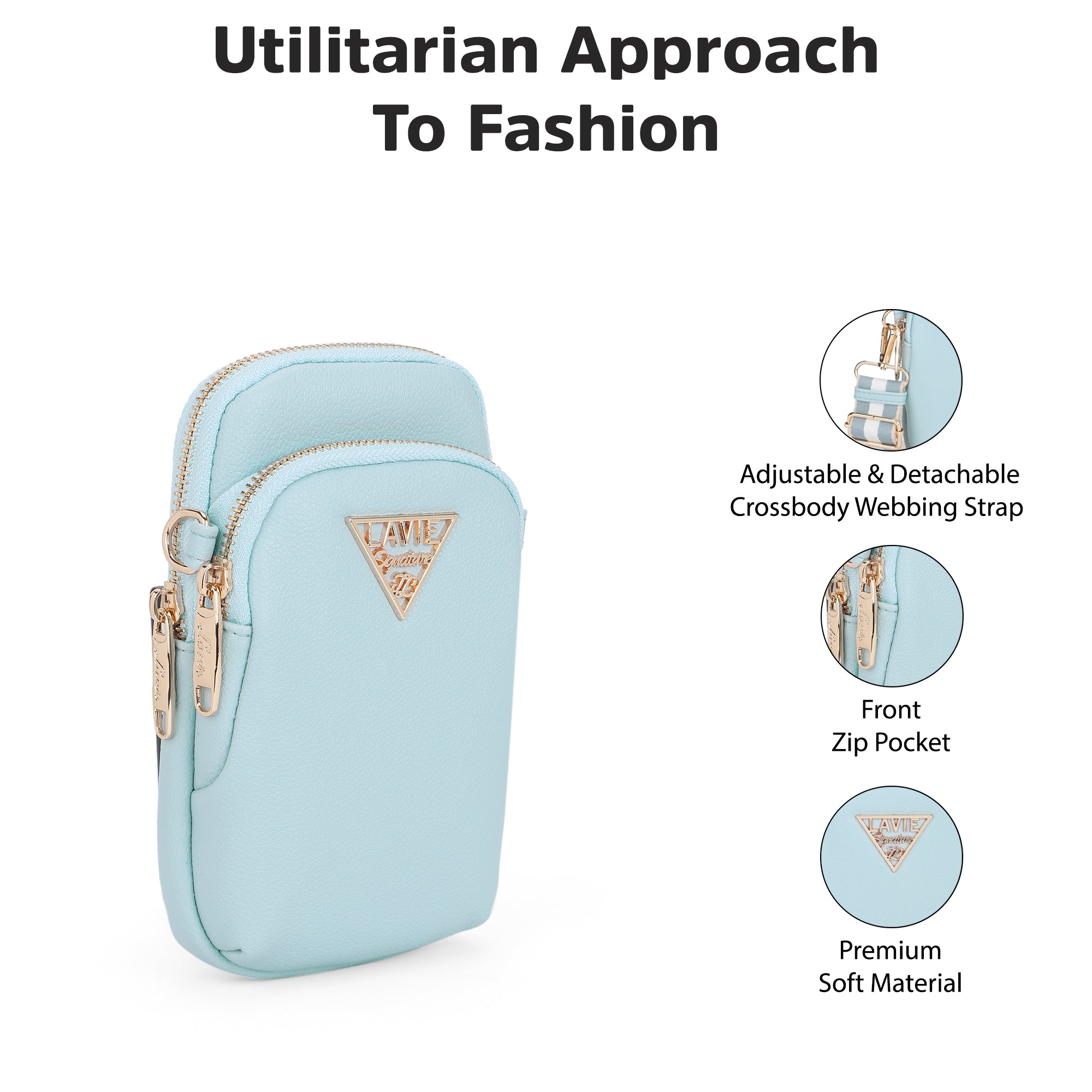 Indiana Vertical 2 Compartments Small Sling Bag